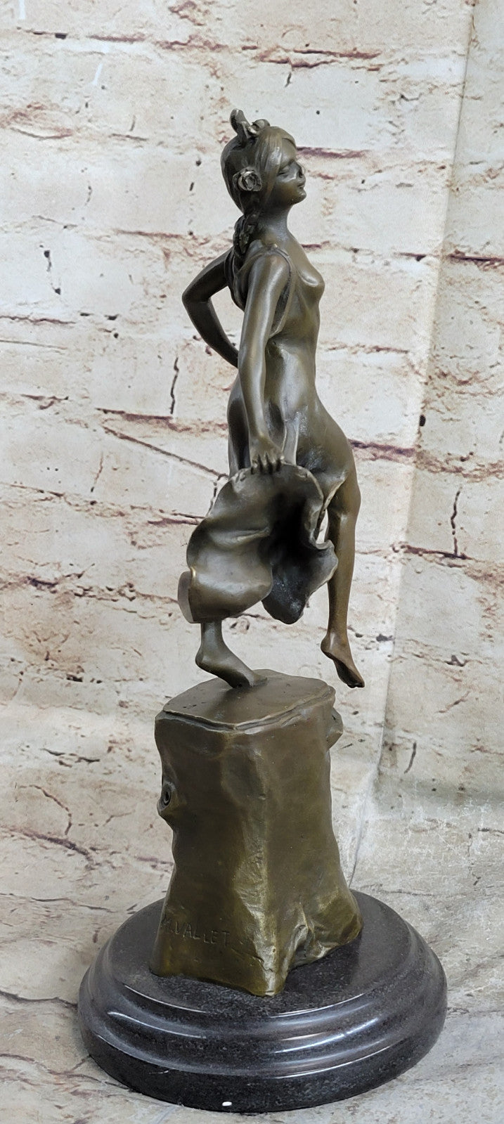 Detailed Collector Collectible Dancer by Vallet Bronze Sculpture Home Deco