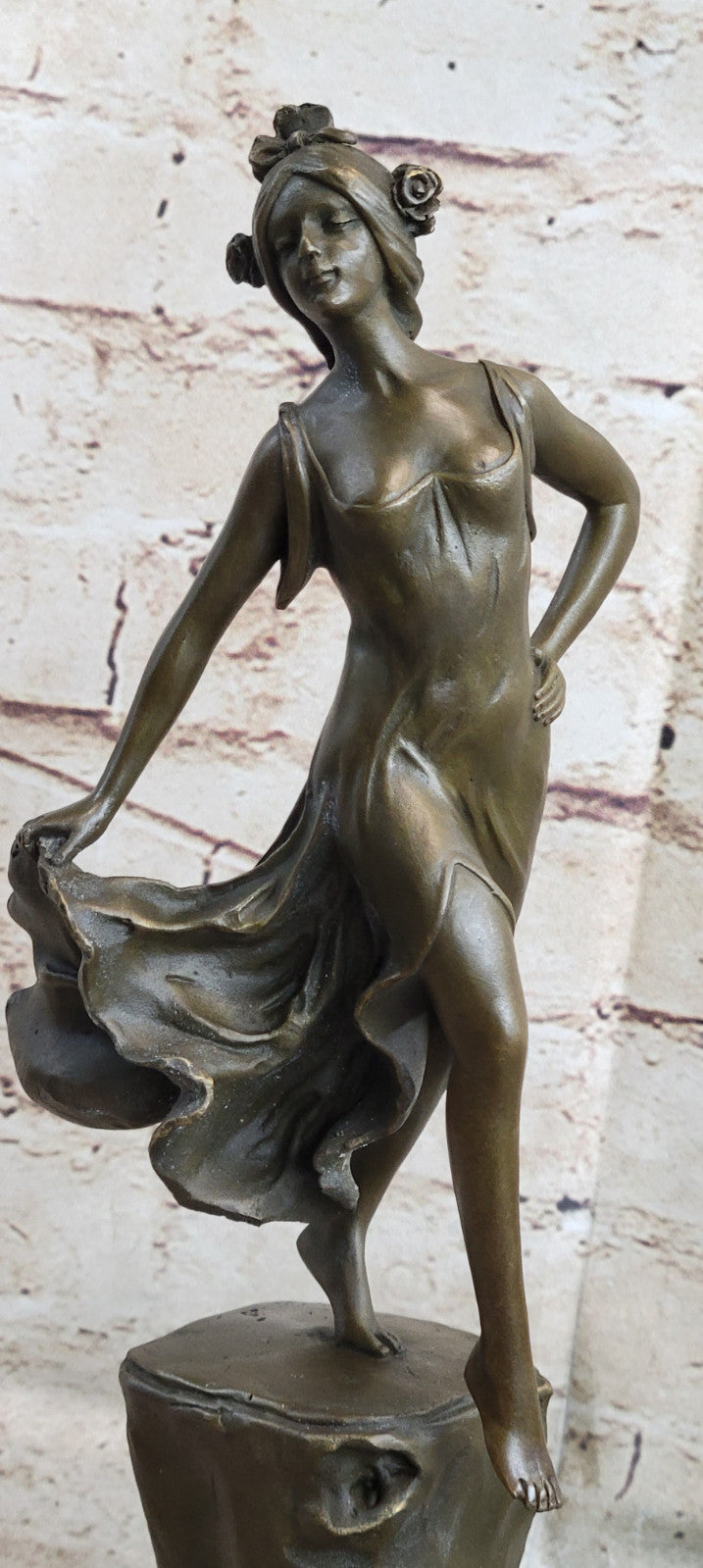 Detailed Collector Collectible Dancer by Vallet Bronze Sculpture Home Deco