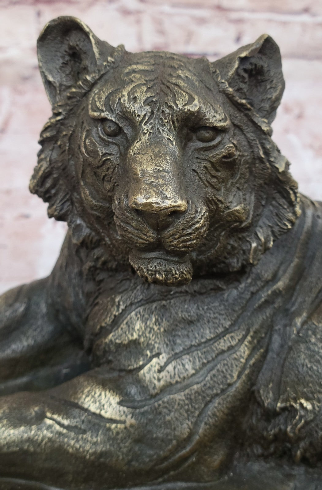 LARGE BRONZE STATUE SCULPTURE LION PANTHER TIGER PUMA COUGAR BIG CAT AFRICAN