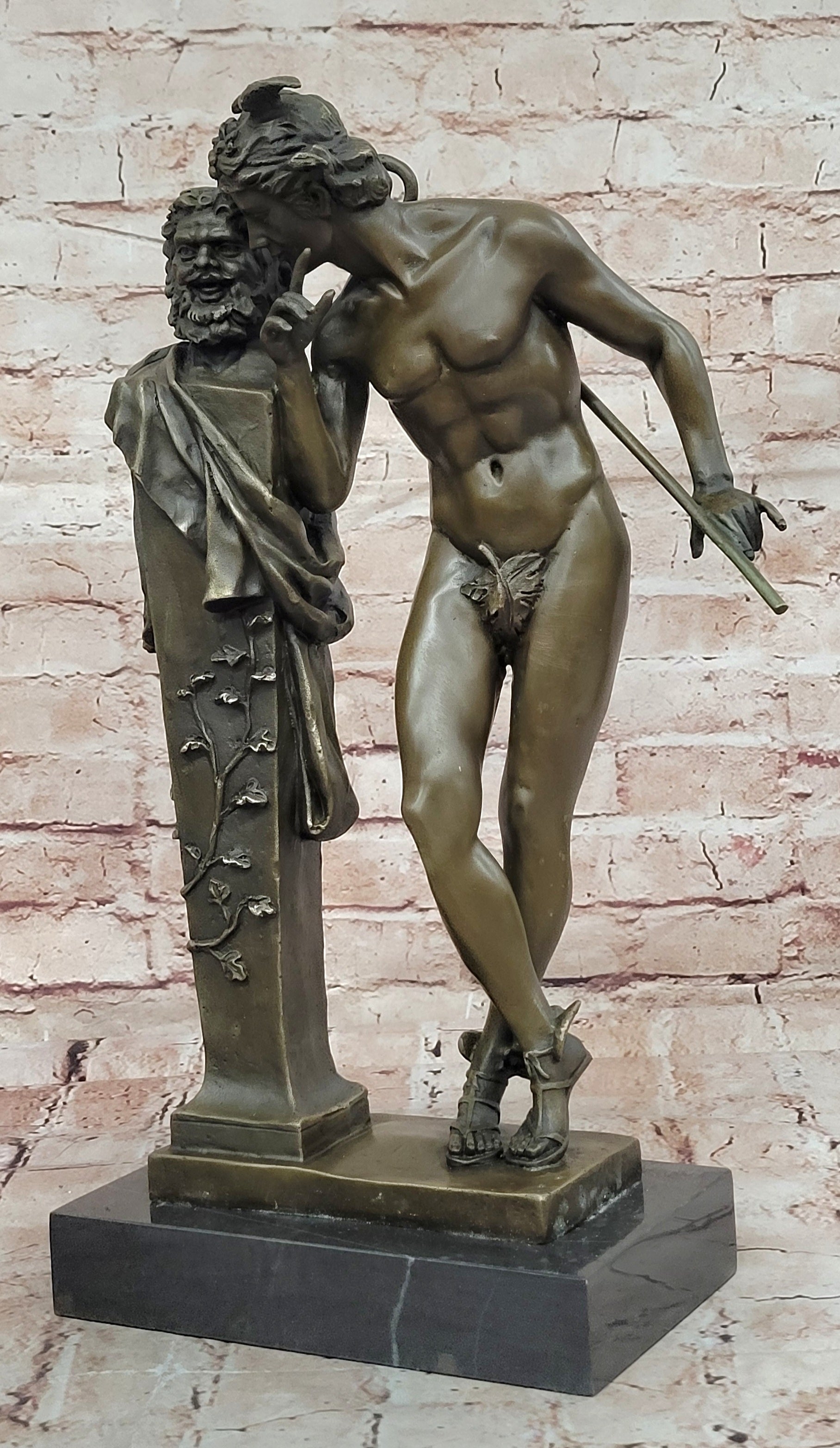 Art Deco Real Bronze Sculpture Hot Cast Flying Mercury Classic Artwork Sale DEAL