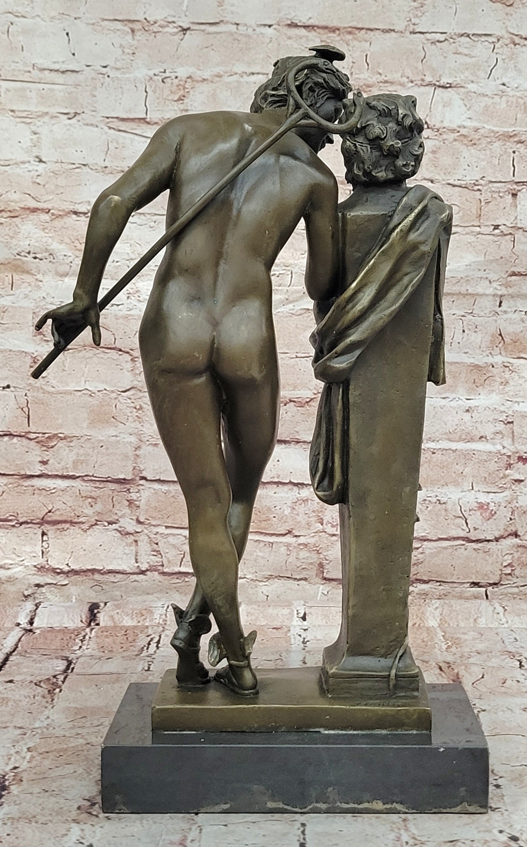 Art Deco Real Bronze Sculpture Hot Cast Flying Mercury Classic Artwork Sale DEAL