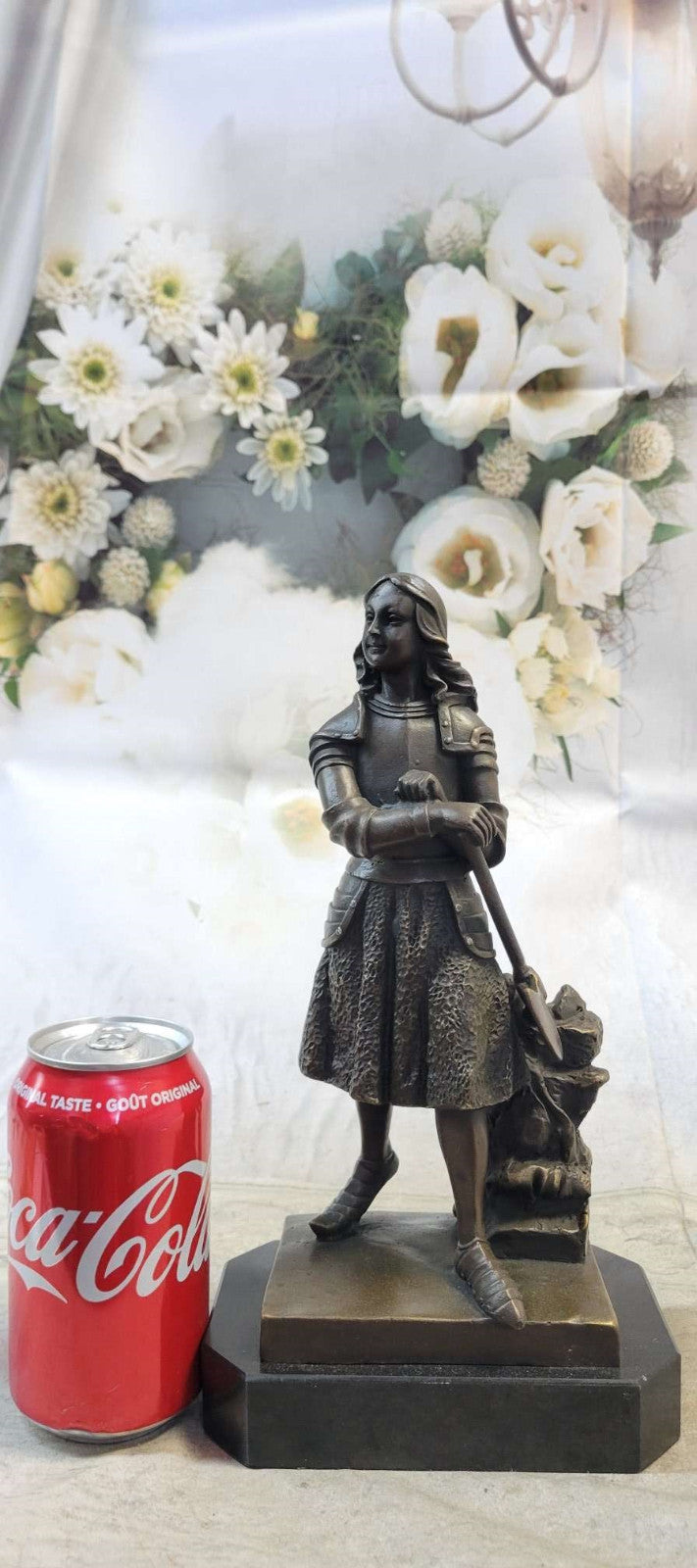 Hand Made Exquisite Detail Joan of Arc Bronze Sculpture by Lost Wax Method