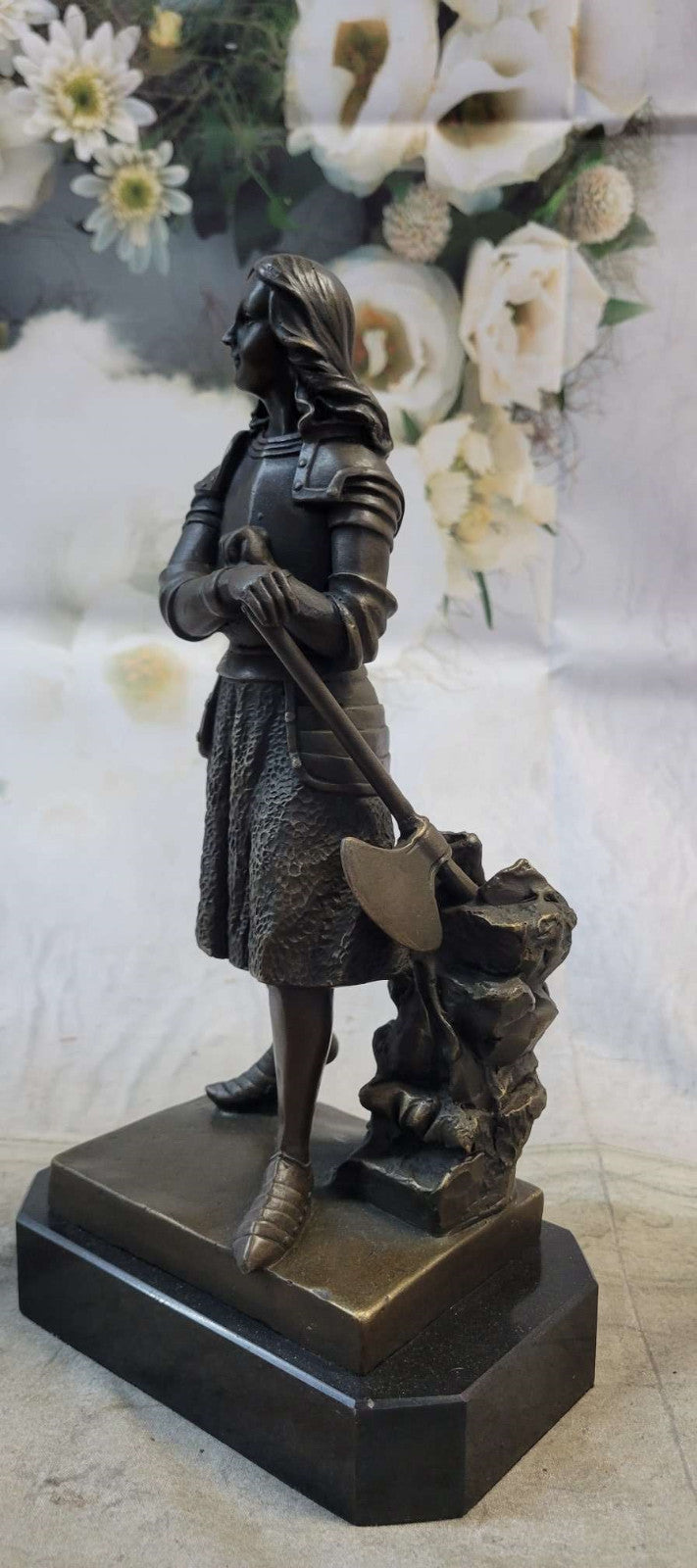 Hand Made Exquisite Detail Joan of Arc Bronze Sculpture by Lost Wax Method