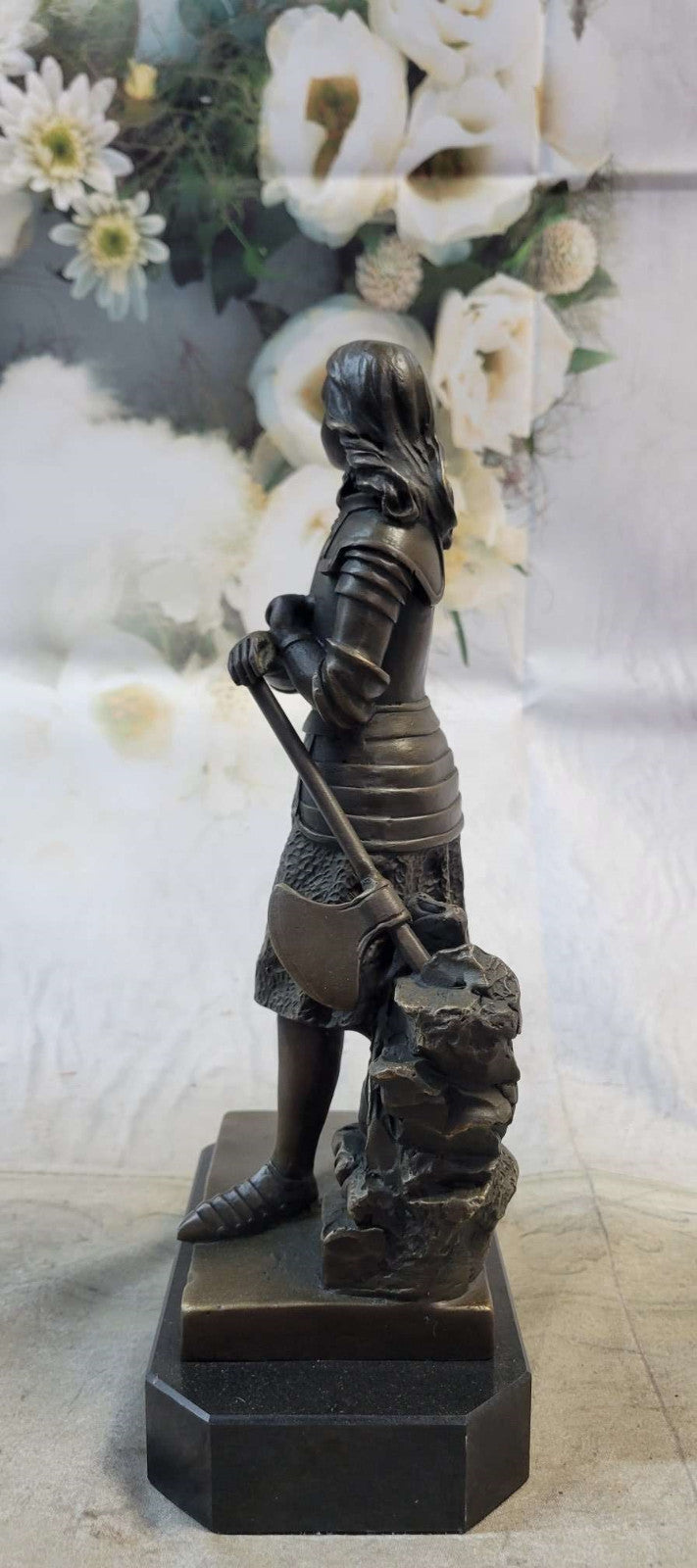 Hand Made Exquisite Detail Joan of Arc Bronze Sculpture by Lost Wax Method