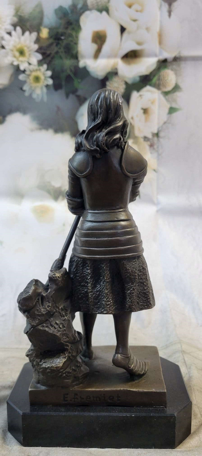 Hand Made Exquisite Detail Joan of Arc Bronze Sculpture by Lost Wax Method