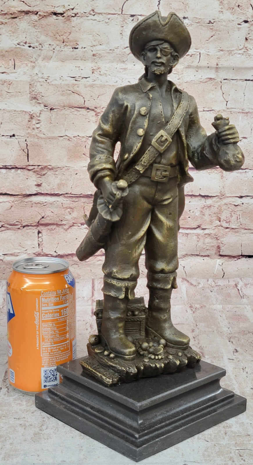 Handcrafted bronze sculpture SALE And Chest Jewelry With Pirate Original Signed