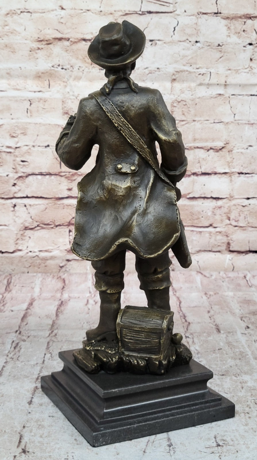 Handcrafted bronze sculpture SALE And Chest Jewelry With Pirate Original Signed