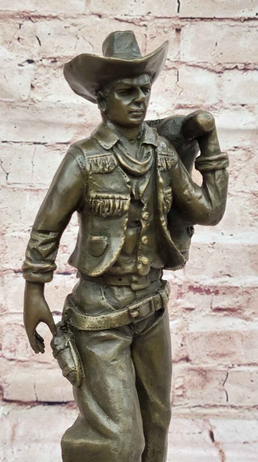 Handcrafted bronze sculpture SALE Base Marble Original Milo By Cowboy Classic
