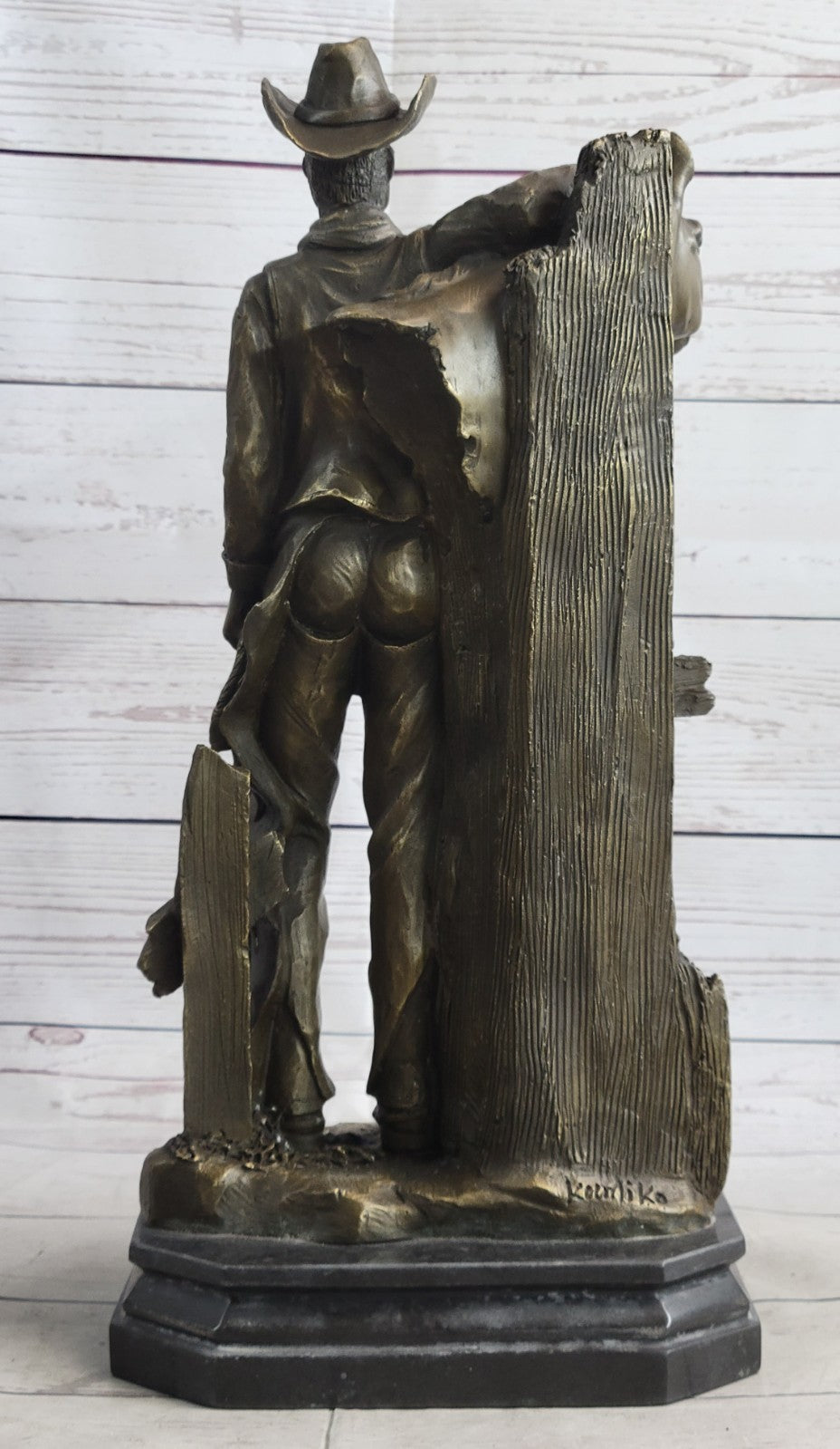 Handcrafted bronze sculpture SALE Art Western Horse Cowboy Original Signed