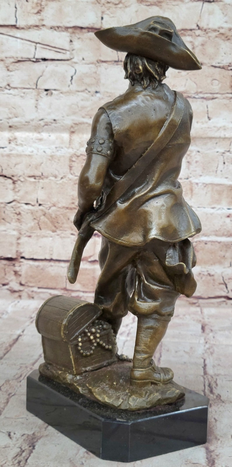 Signd Original Kamiko Ship Pirate Home Restaurant Casino Decor Bronze Sculpture