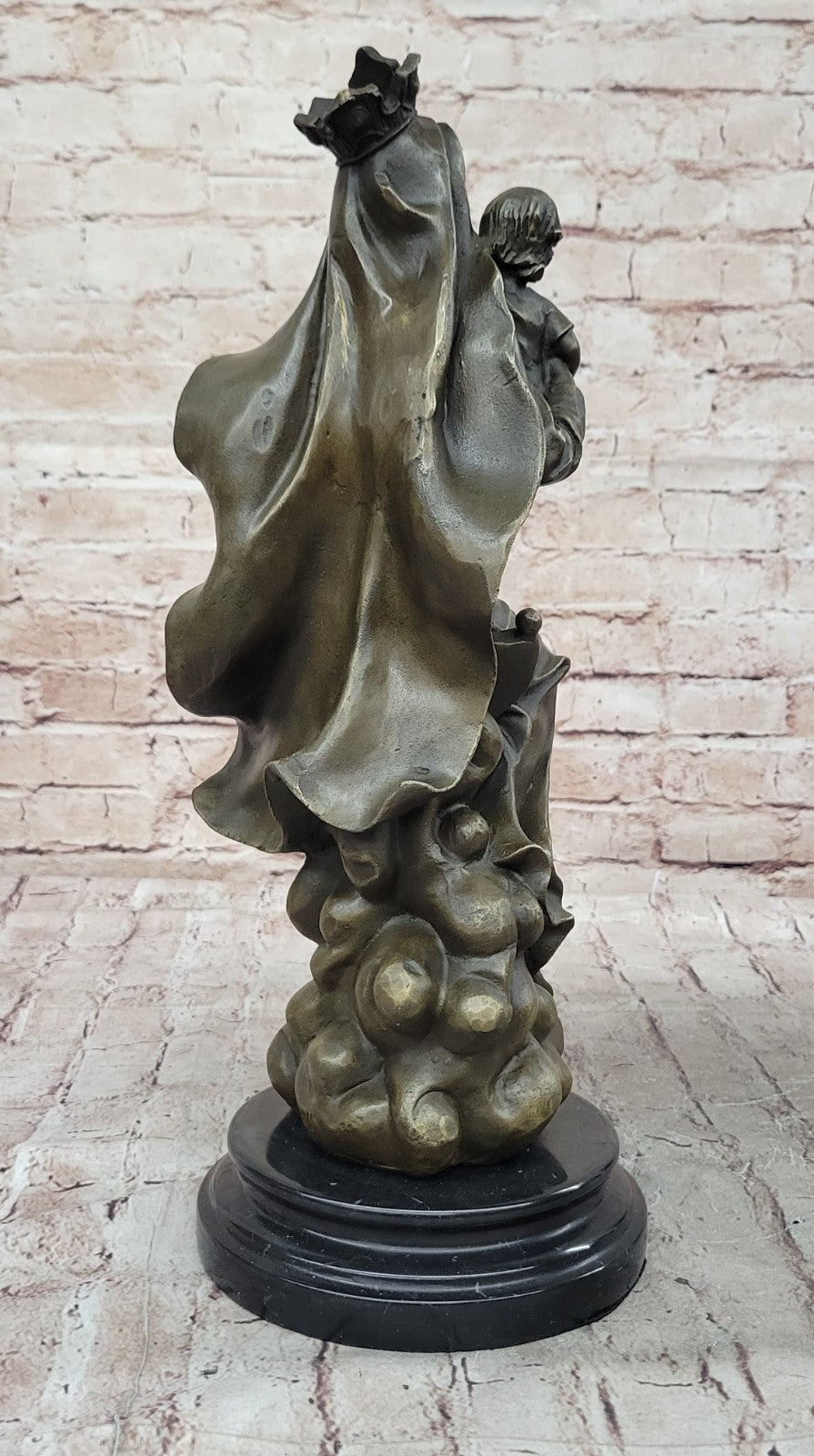 Original Signed Valli Madonna And Baby Jesus Bronze Sculpture Statue Figure NR