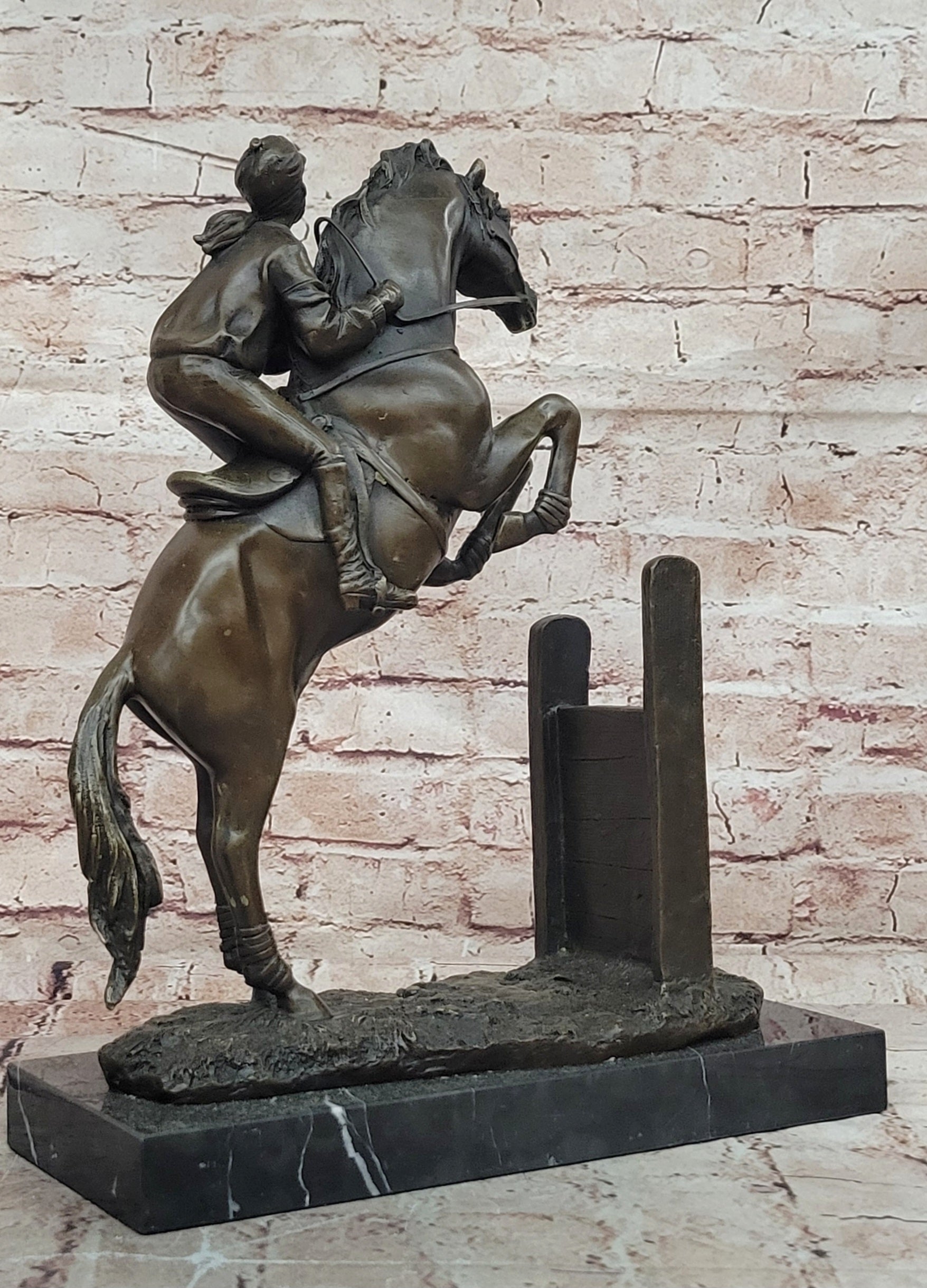 Handcrafted bronze sculpture SALE Femal Artisan American Fisher Original Art dec