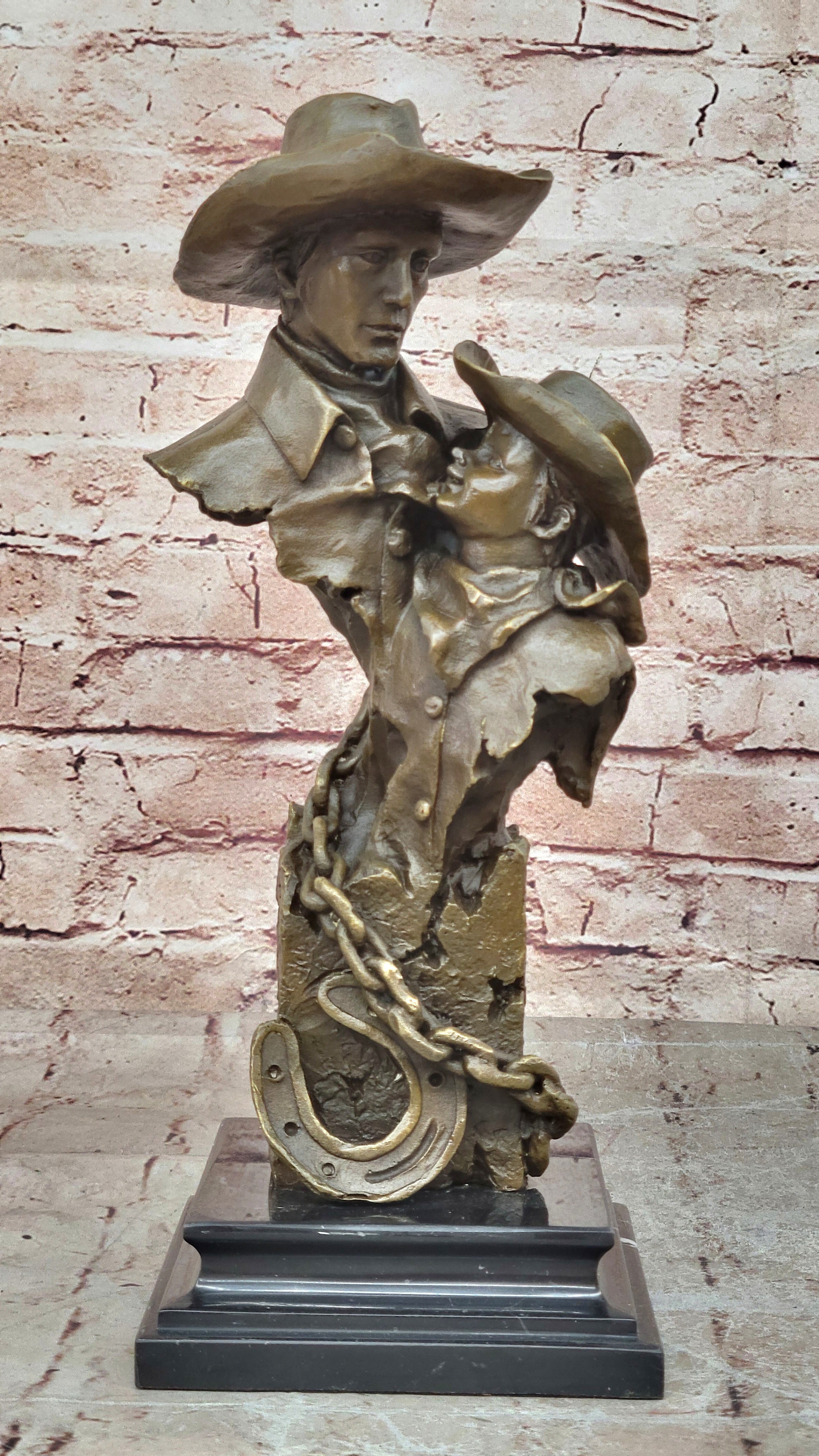 Handcrafted bronze sculpture SALE Western Milo Artist Renown By Papa" Like Just