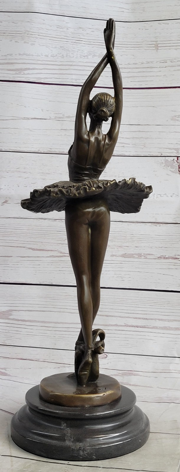 Timeless Artistry: Miguel Lopez Bronze Figurine - Prima Ballerina in Tutu Statue