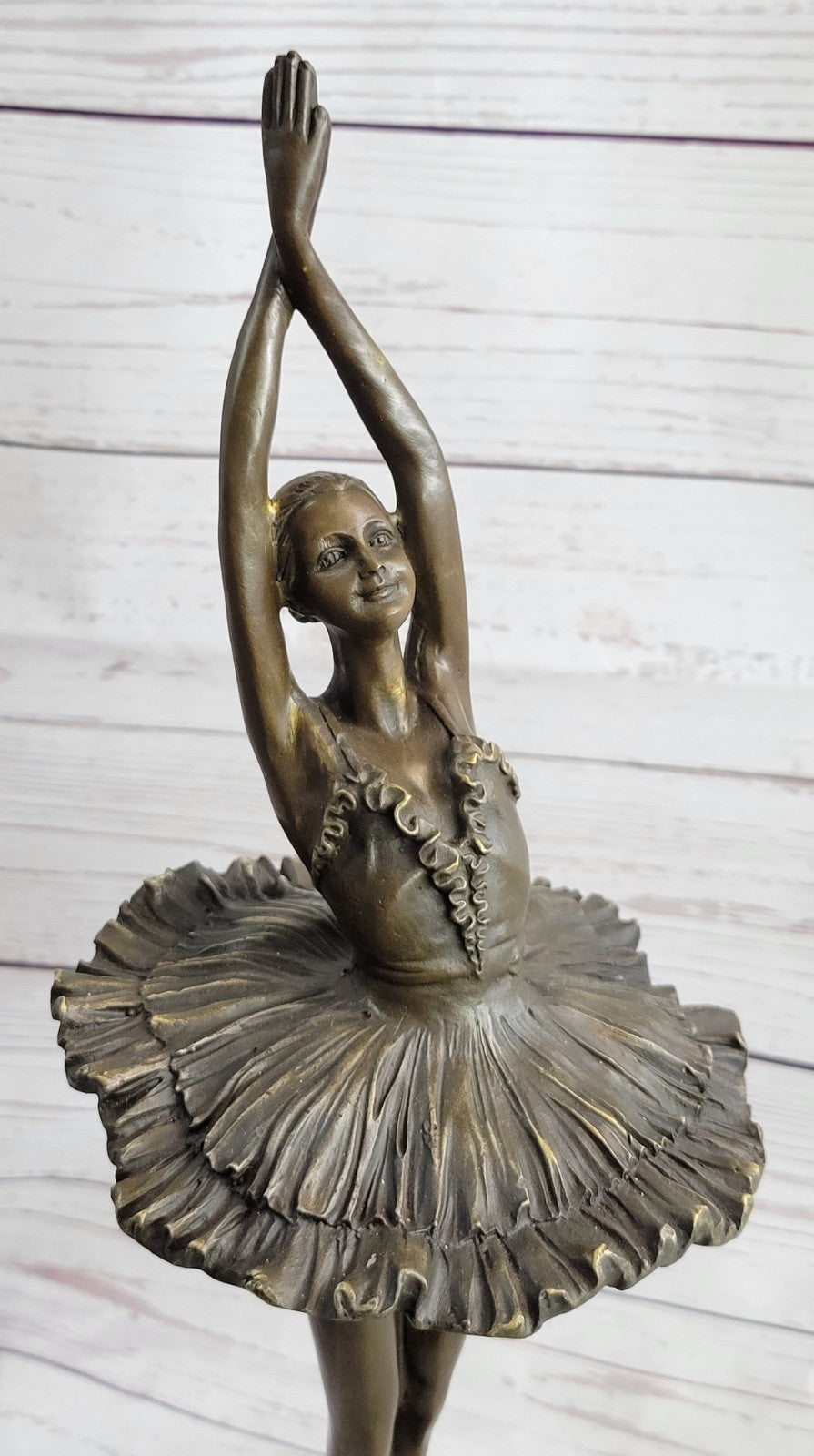 Timeless Artistry: Miguel Lopez Bronze Figurine - Prima Ballerina in Tutu Statue