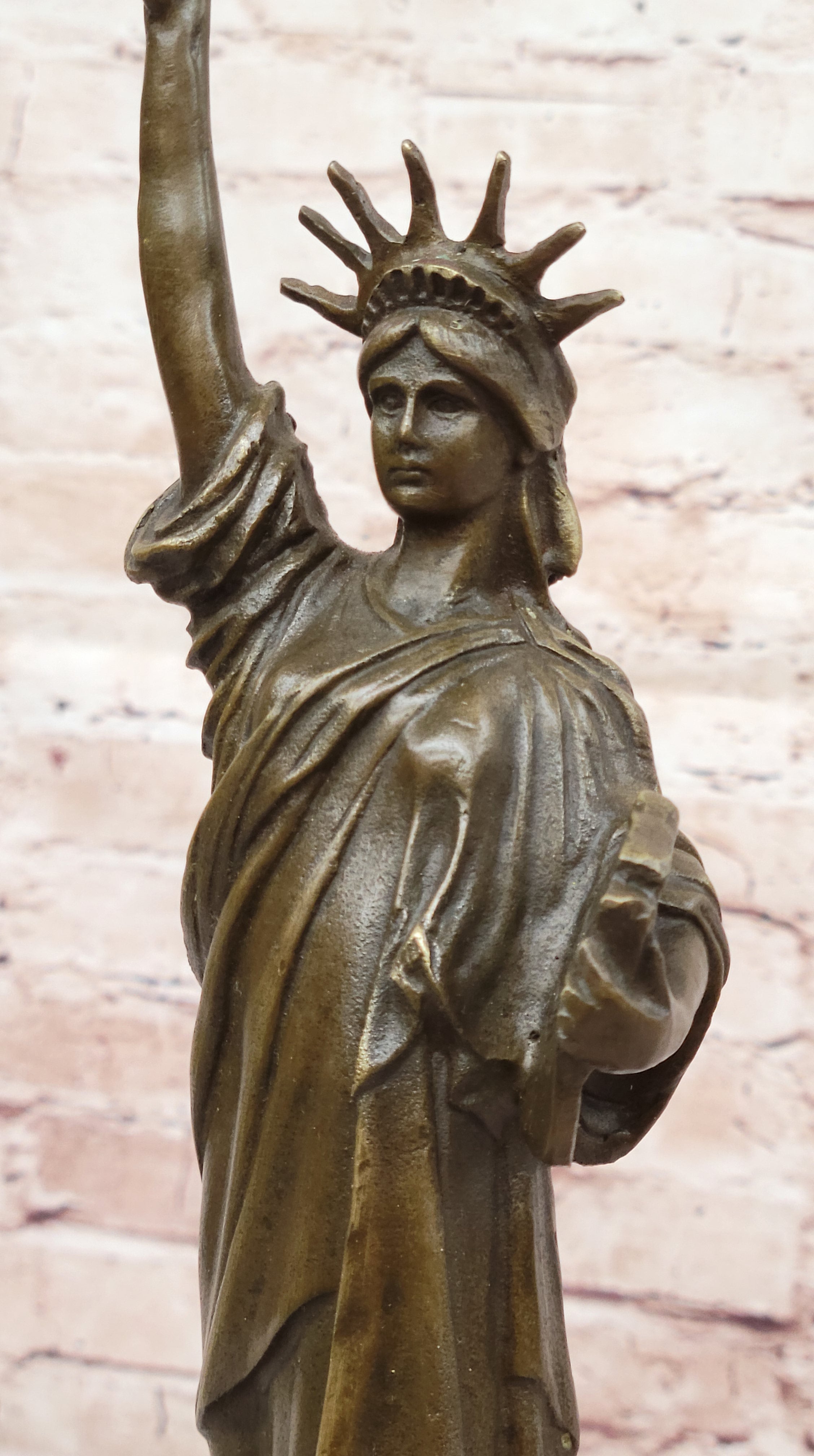 Hand Made Statue of Liberty 17.5" Tall Detailed Masterpiece Bronze Sculpture Sal