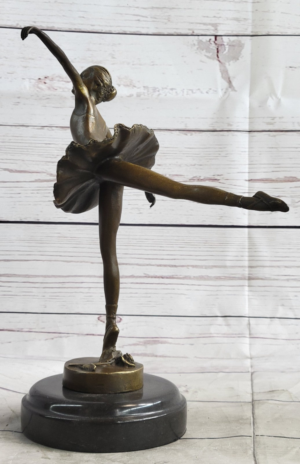 SWAN LAKE BALLERINA BRONZE SCULPTURE BY FRENCH ARTIST MILO HOT CAST FIGURINE SAL