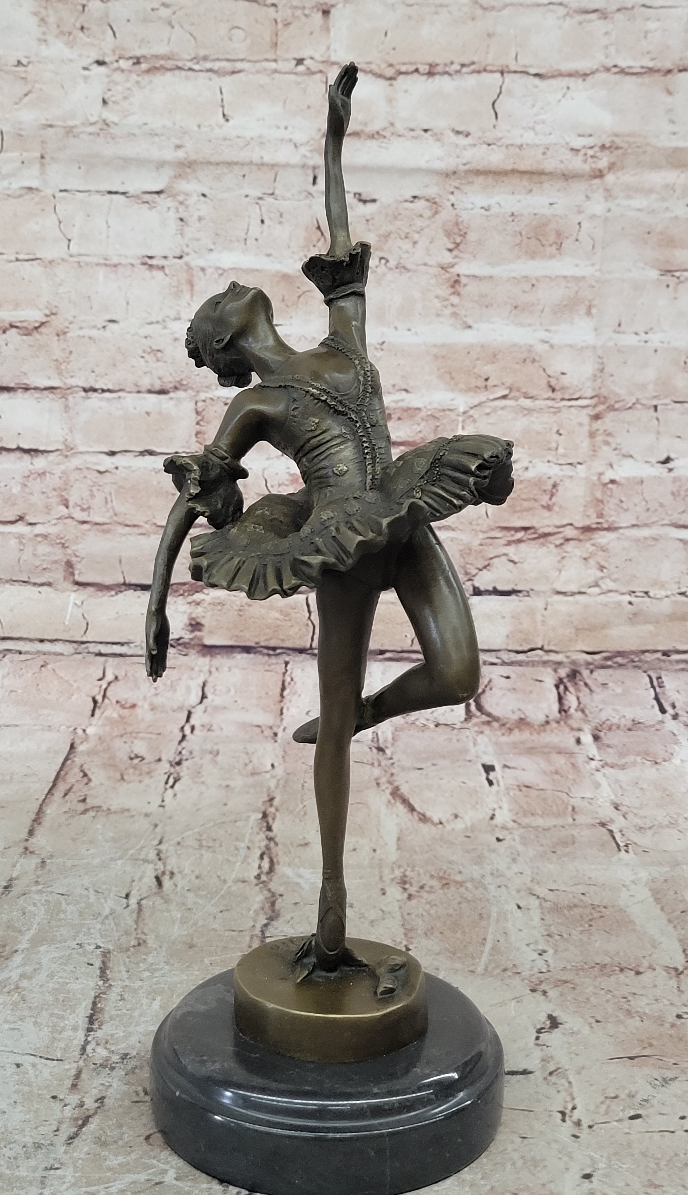 Original Milo Artwork Bronze Sculpture 13" Ballerina Figures & Nudes Figurine