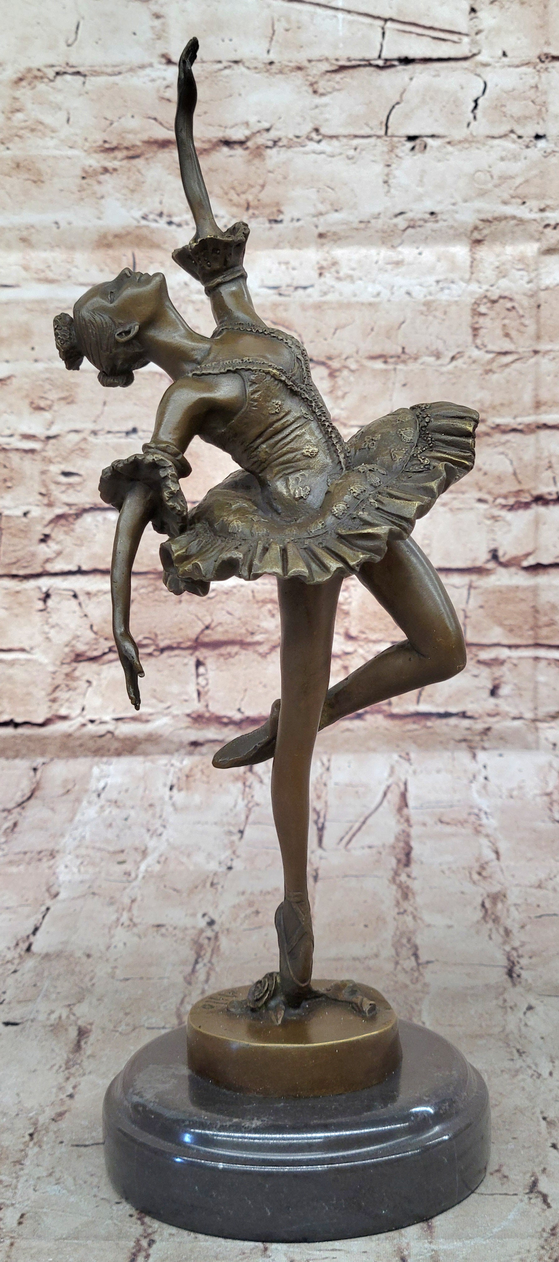 Original Milo Artwork Bronze Sculpture 13" Ballerina Figures & Nudes Figurine