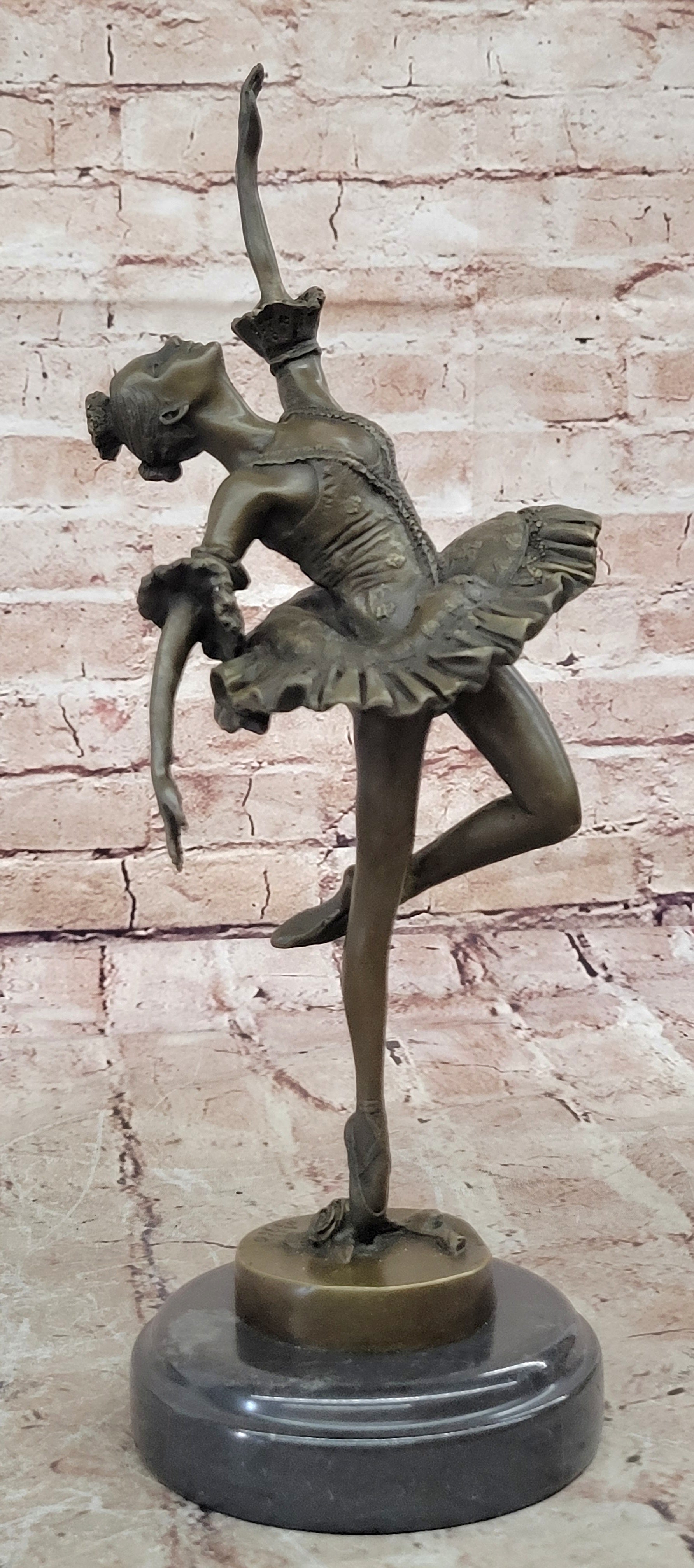 Original Milo Artwork Bronze Sculpture 13" Ballerina Figures & Nudes Figurine