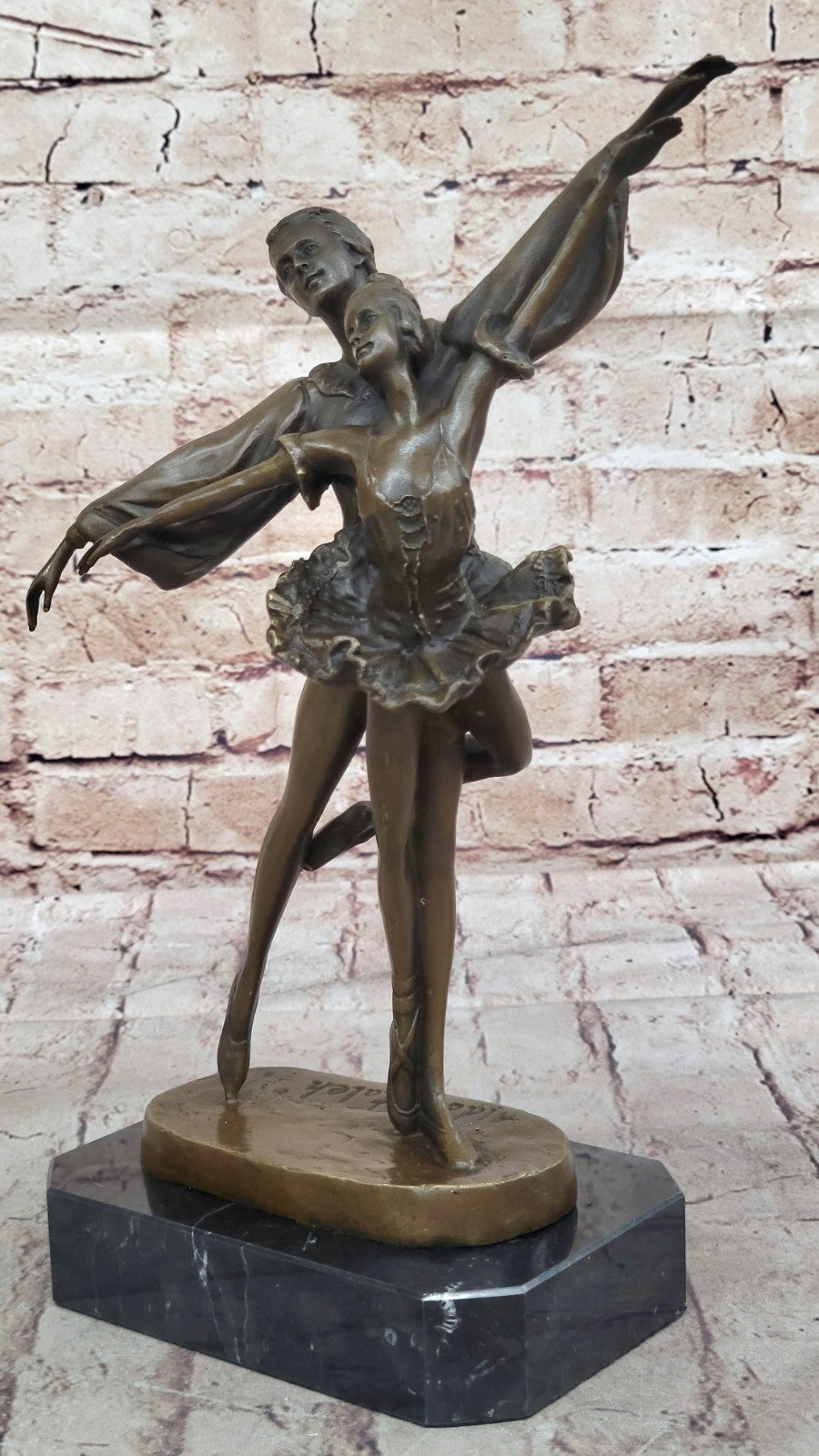 Bronze Sculpture Art Nouveau Classic Dancers Dancing Ballerina Home Office Decor