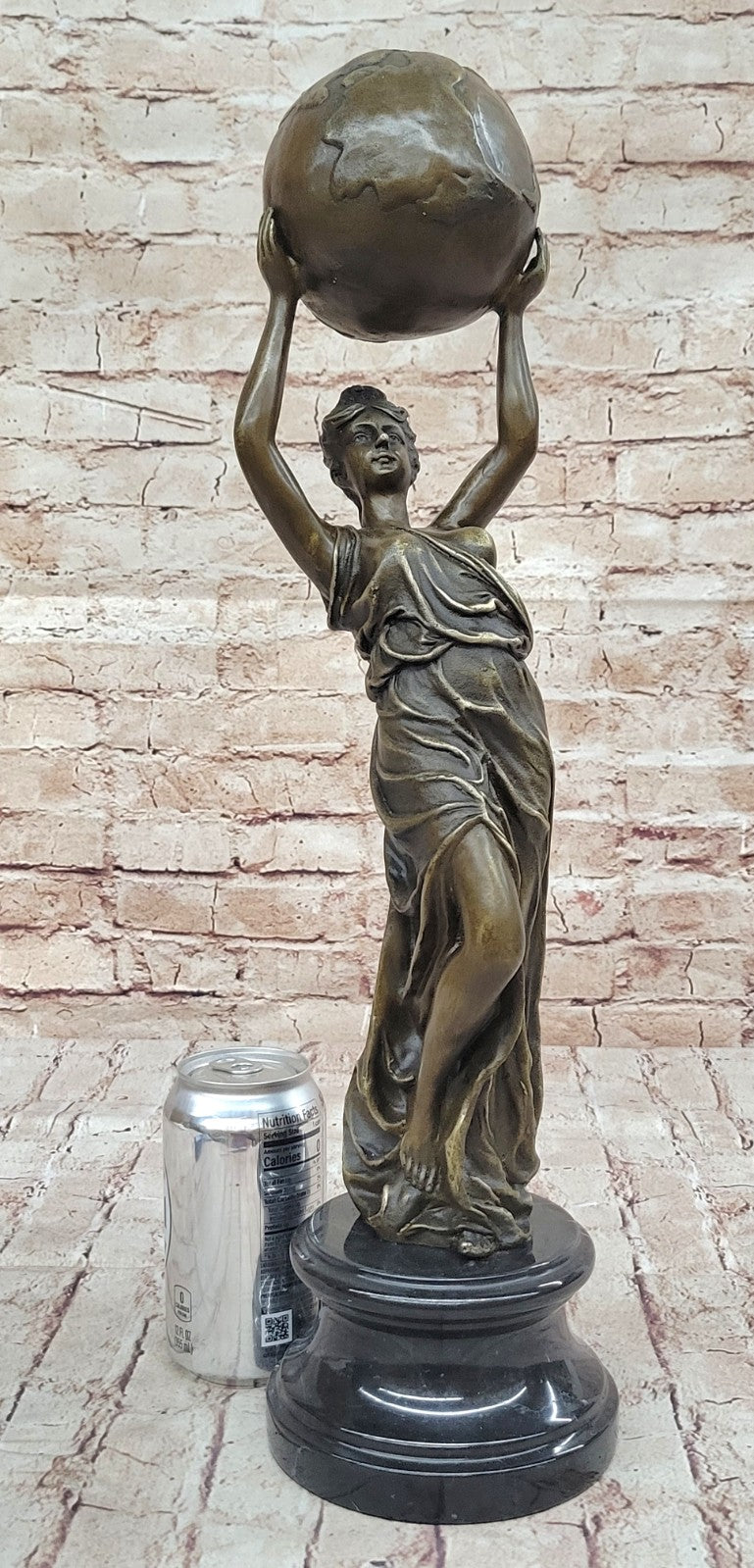 Hand Made Nude Greek Roman Maiden by French Artist Jean Patoue Bronze Statue Art