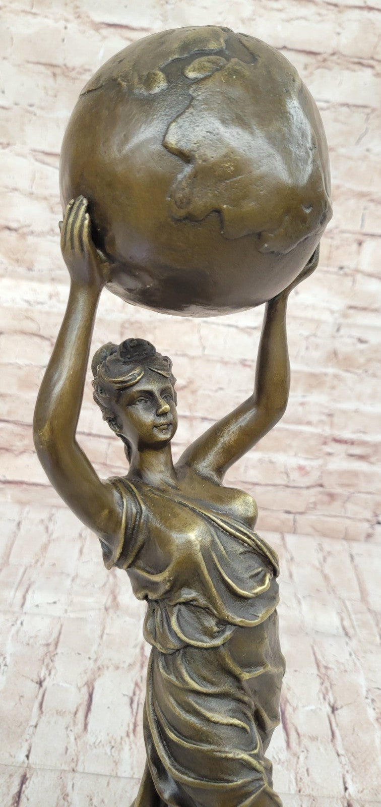 Hand Made Nude Greek Roman Maiden by French Artist Jean Patoue Bronze Statue Art