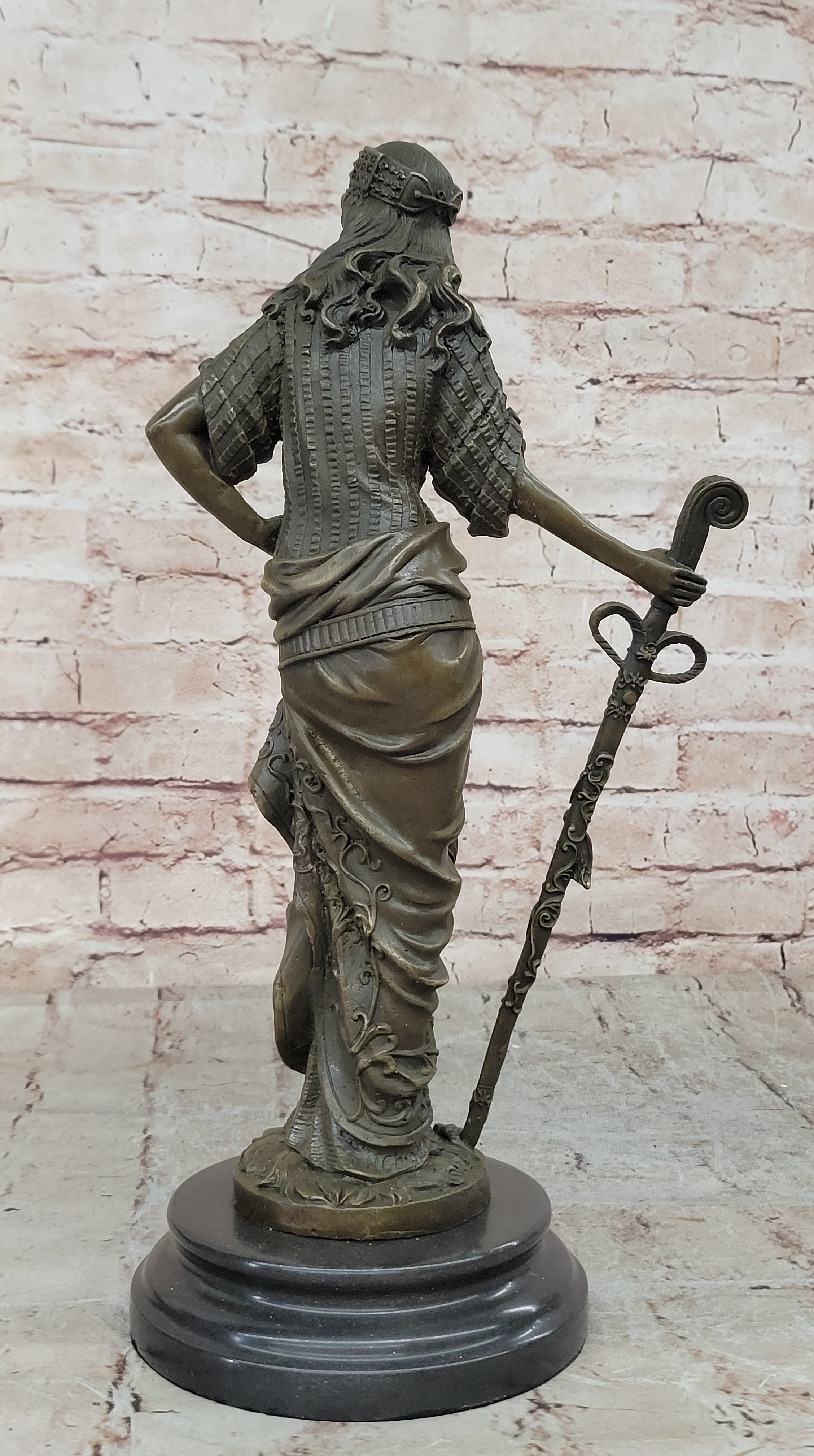 Collectible Hand Crafted Islamic Princess Hot Cast Bronze Sculpture Figurine Art