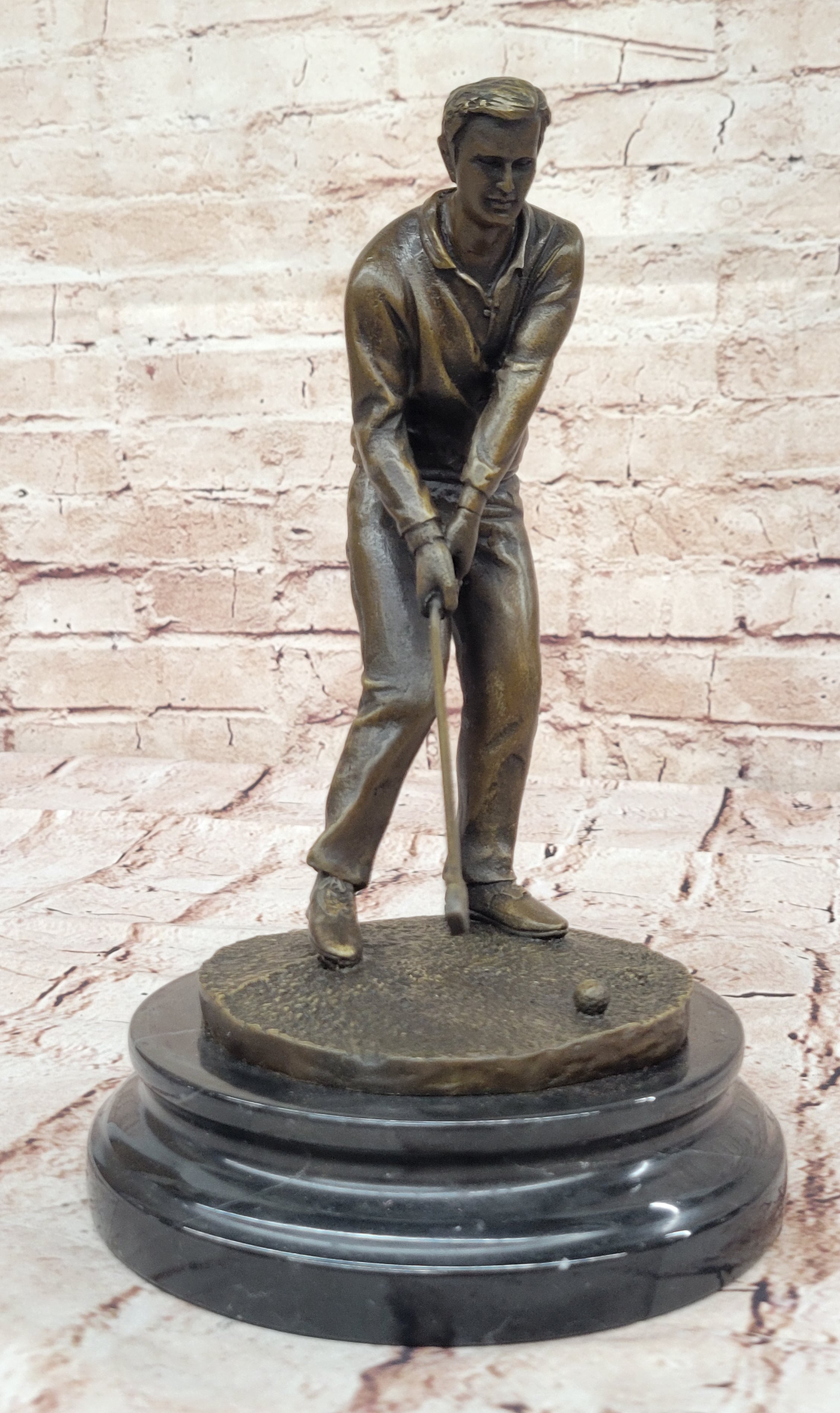 Perfect Swing Golf Golfing Golfer Sport Bronze Sculpture Figurine Statue Art Sal