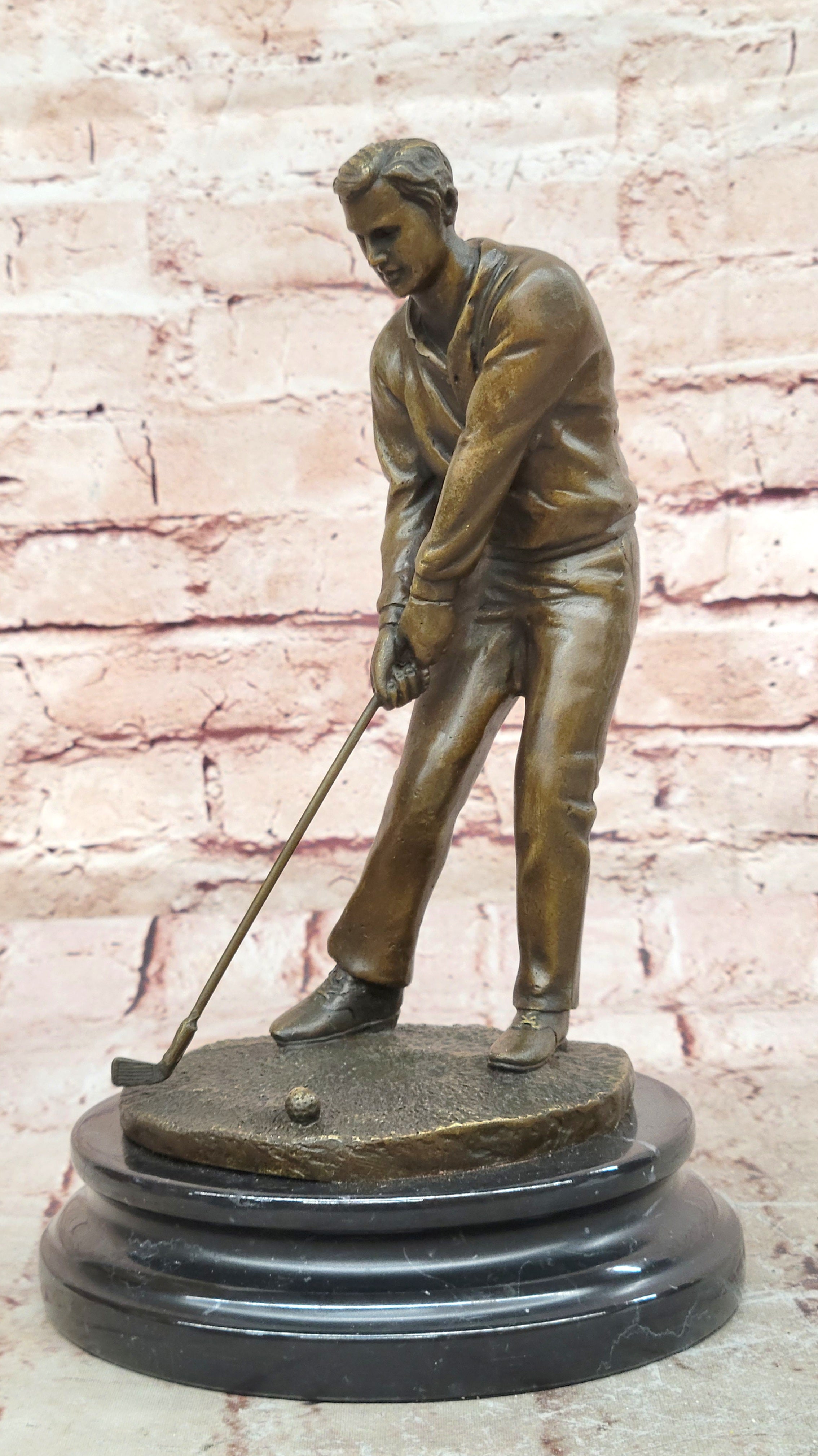 Perfect Swing Golf Golfing Golfer Sport Bronze Sculpture Figurine Statue Art Sal