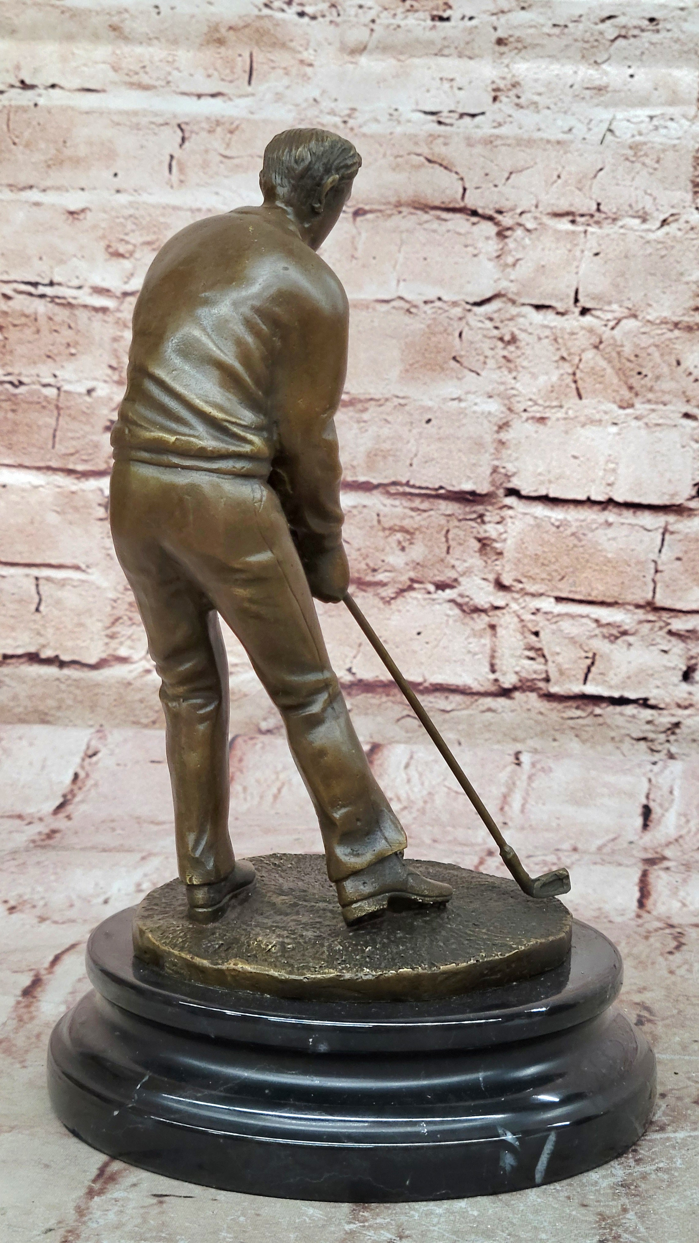 Perfect Swing Golf Golfing Golfer Sport Bronze Sculpture Figurine Statue Art Sal
