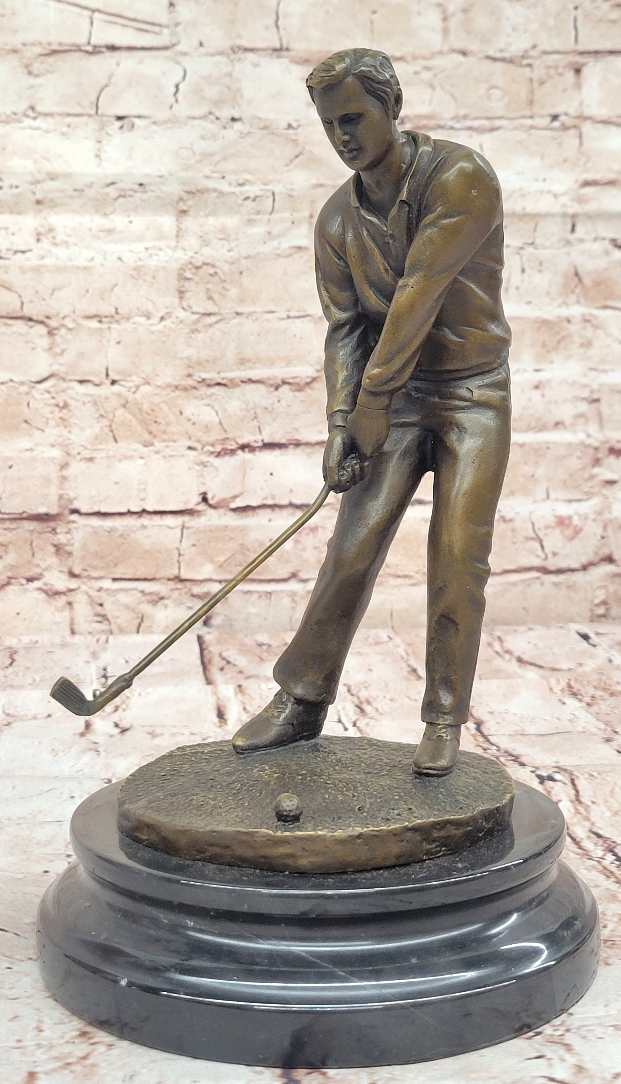 Perfect Swing Golf Golfing Golfer Sport Bronze Sculpture Figurine Statue Art Sal