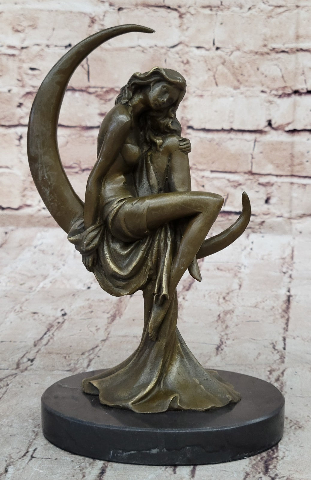 Elegant Moreau Nude Young Woman Female Bronze Marble Figure Sculpture Statue