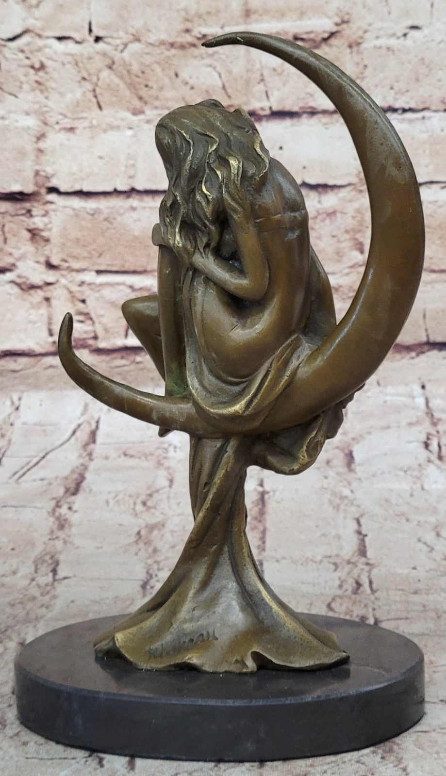 Elegant Moreau Nude Young Woman Female Bronze Marble Figure Sculpture Statue