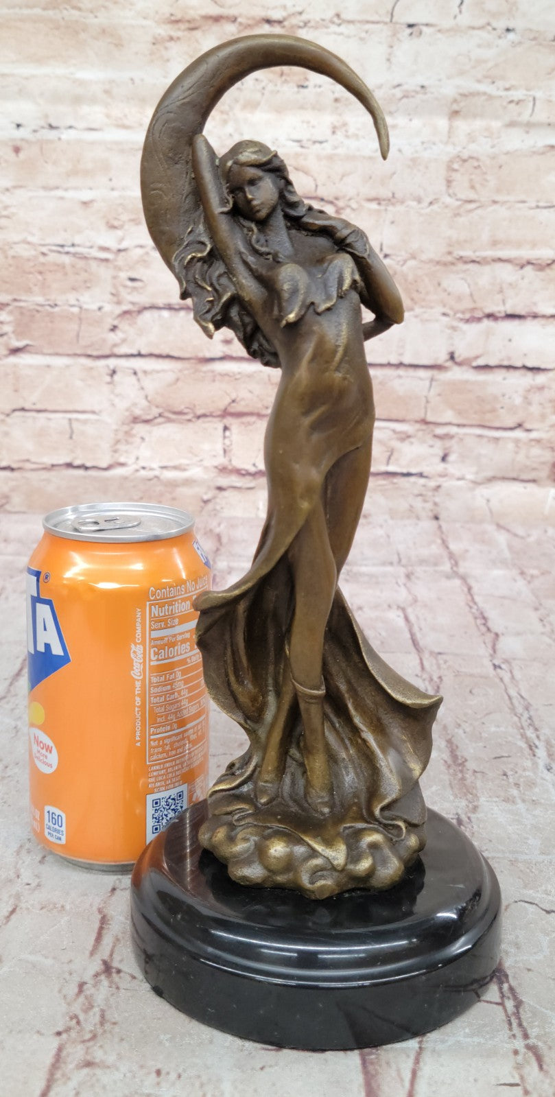 Handcrafted Venus Under the Moon More Bronze Sculpture Figurine Figure Deco Gift