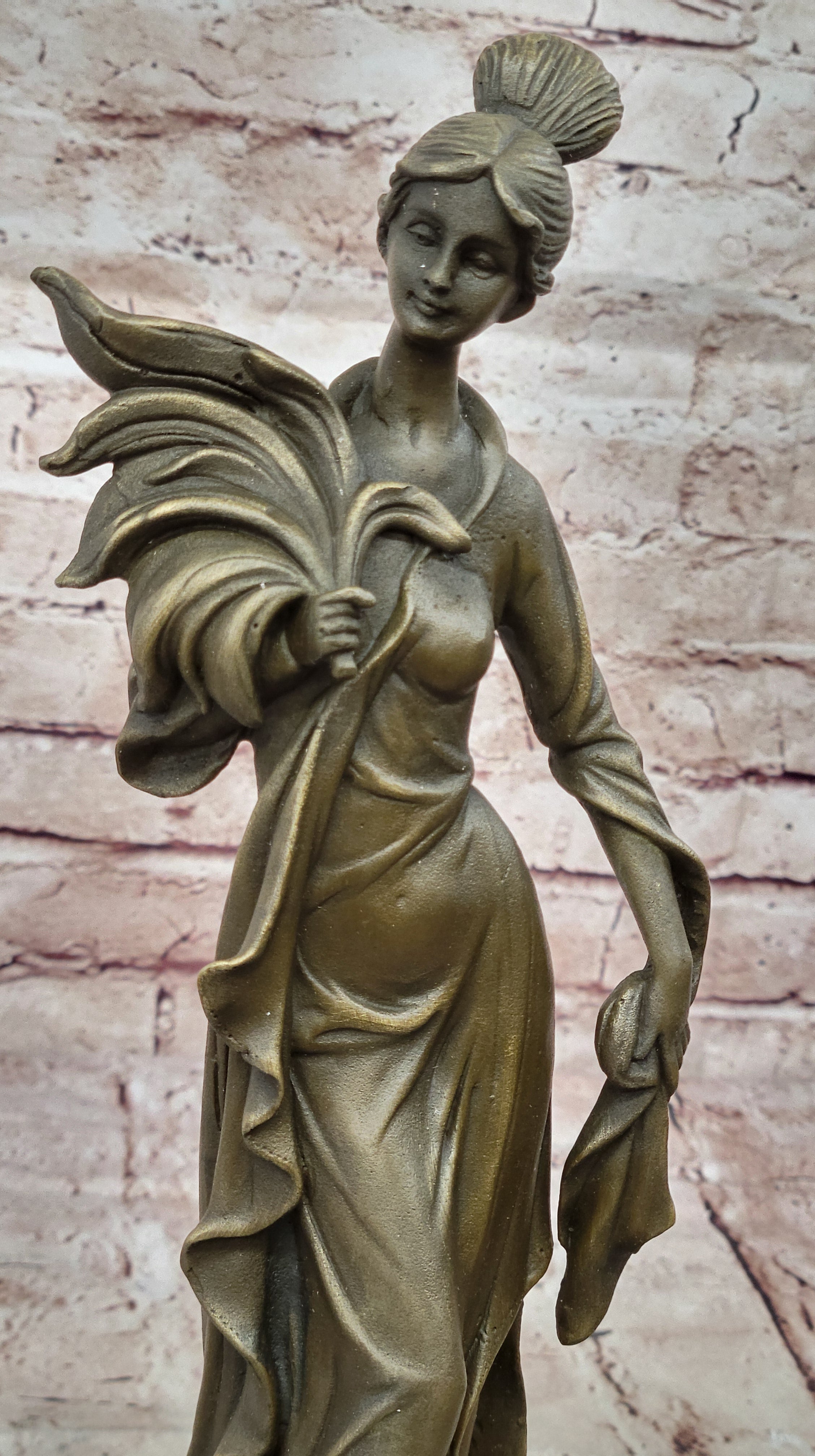 Art Deco signed Original Maiden in Garden by Italian Artist Aldo Vitaleh Gift