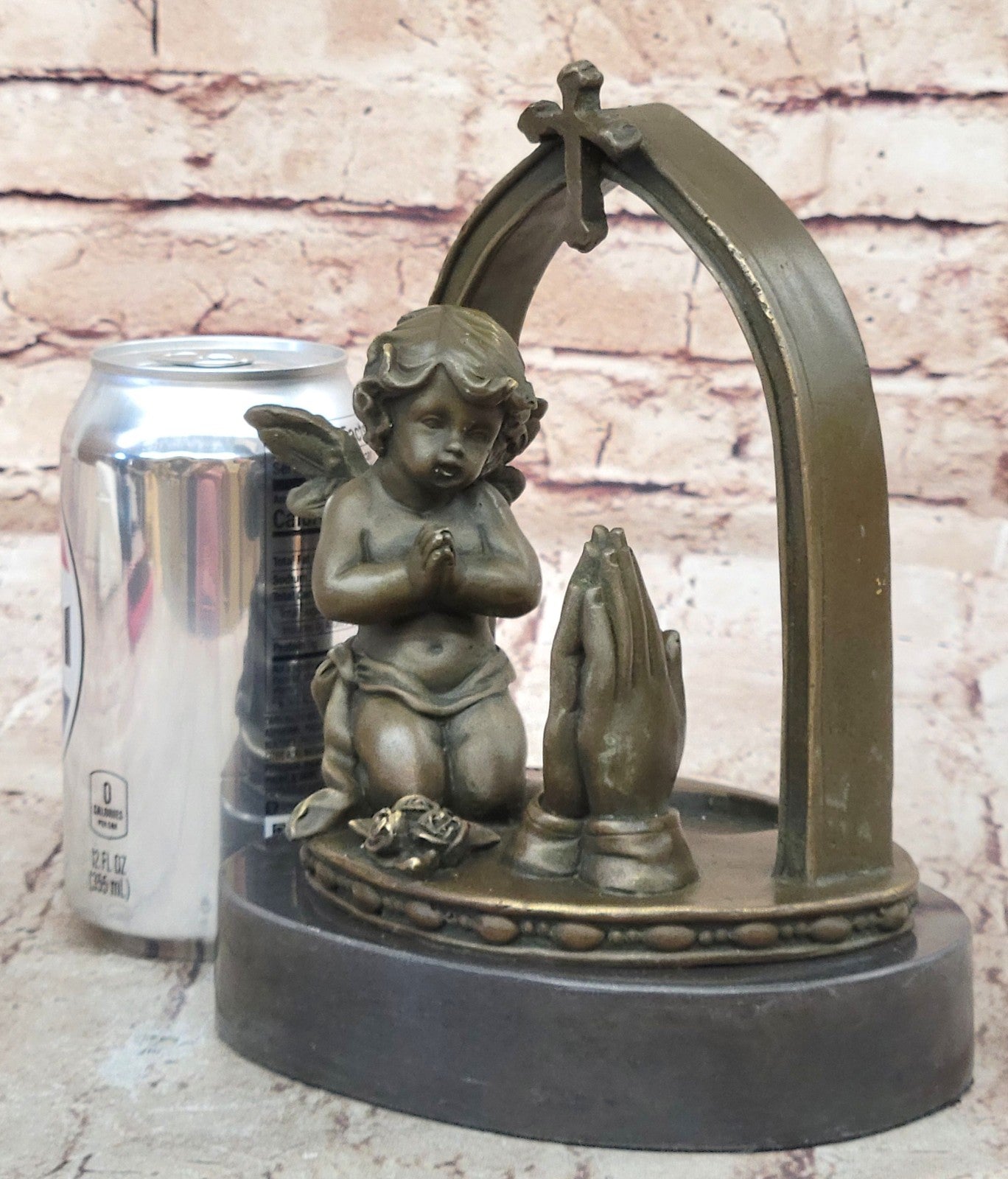 STUNNING MID Century GOTHIC GILT BRONZE WINGED ANGEL WITH INTRICATE DETAIL DEAL