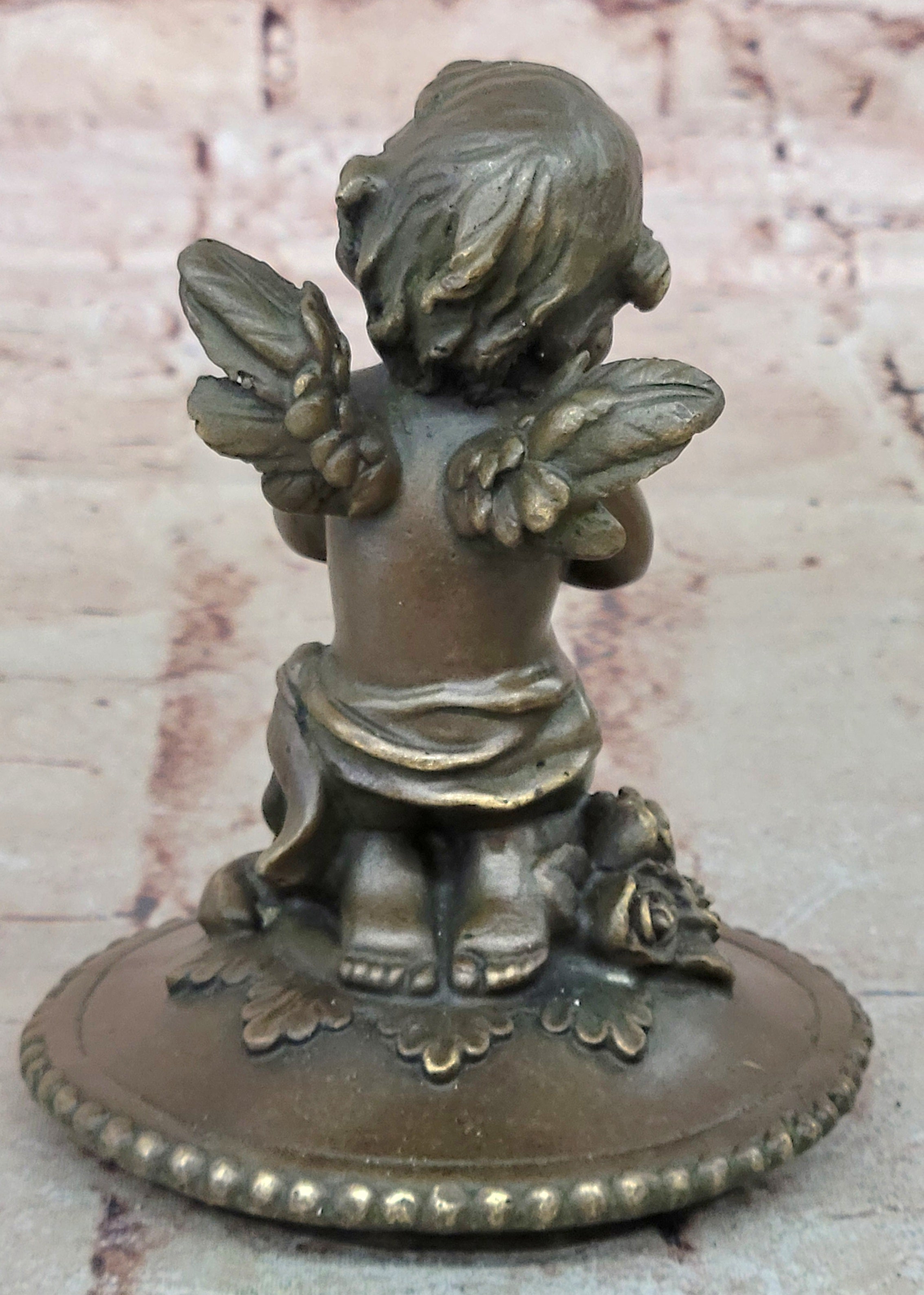 Bronze Sculpture Mythical Putti Angel Jewelry Box Detailed Classic Artwork
