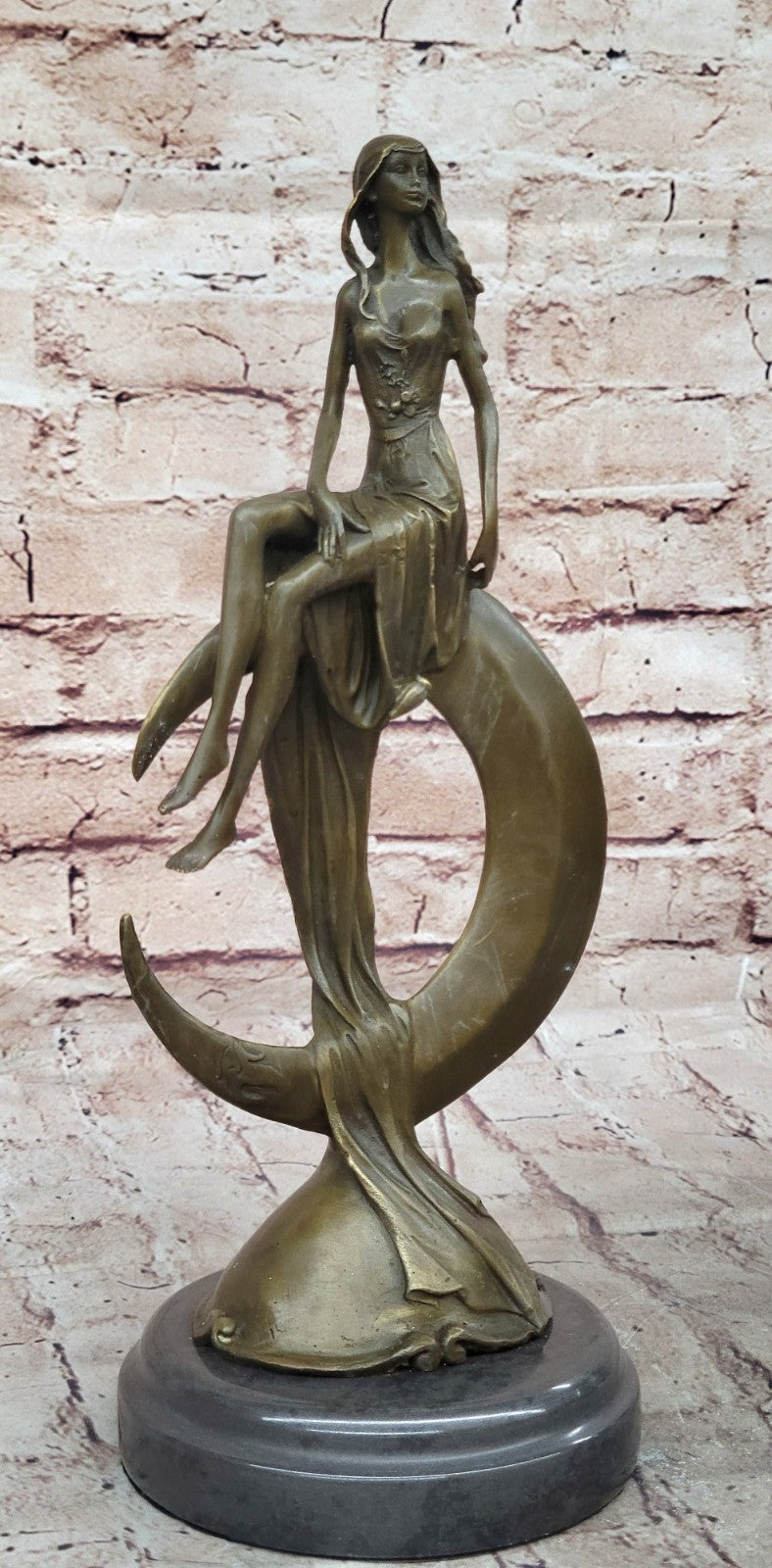 Hand Made Hot Cast Made by Lost Wax Sexy Girl Bronze Erotic Figurine Figure sale