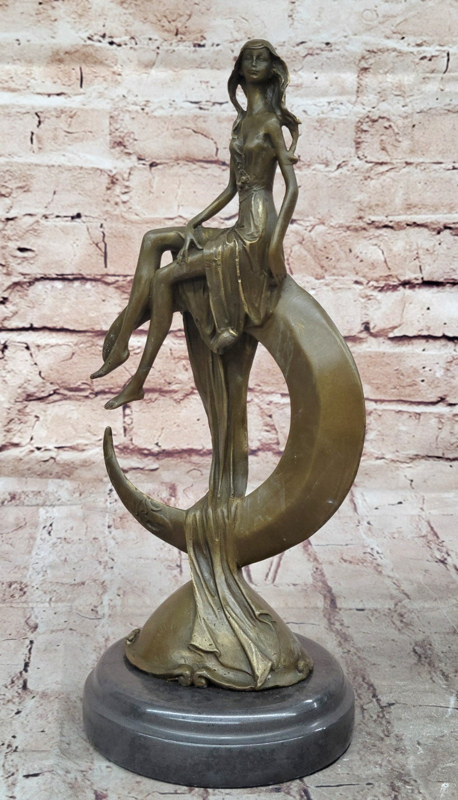 Hand Made Hot Cast Made by Lost Wax Sexy Girl Bronze Erotic Figurine Figure sale