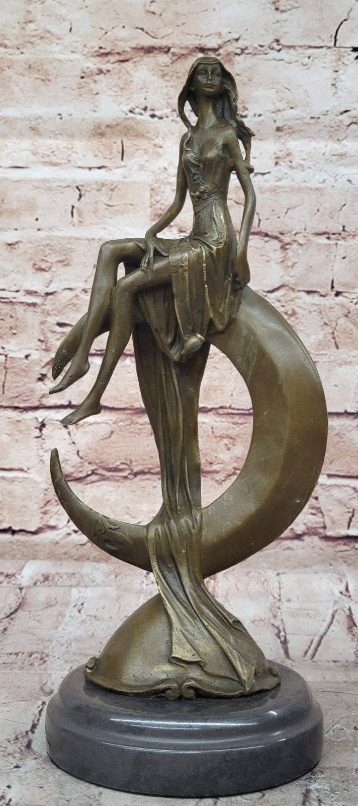 Hand Made Hot Cast Made by Lost Wax Sexy Girl Bronze Erotic Figurine Figure sale