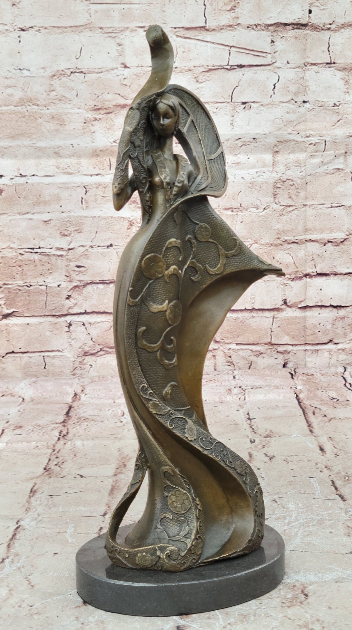 Designer Bronze a 1920 Style Art Nouveau Classy Proper Lady Sculpture Decor Sale
