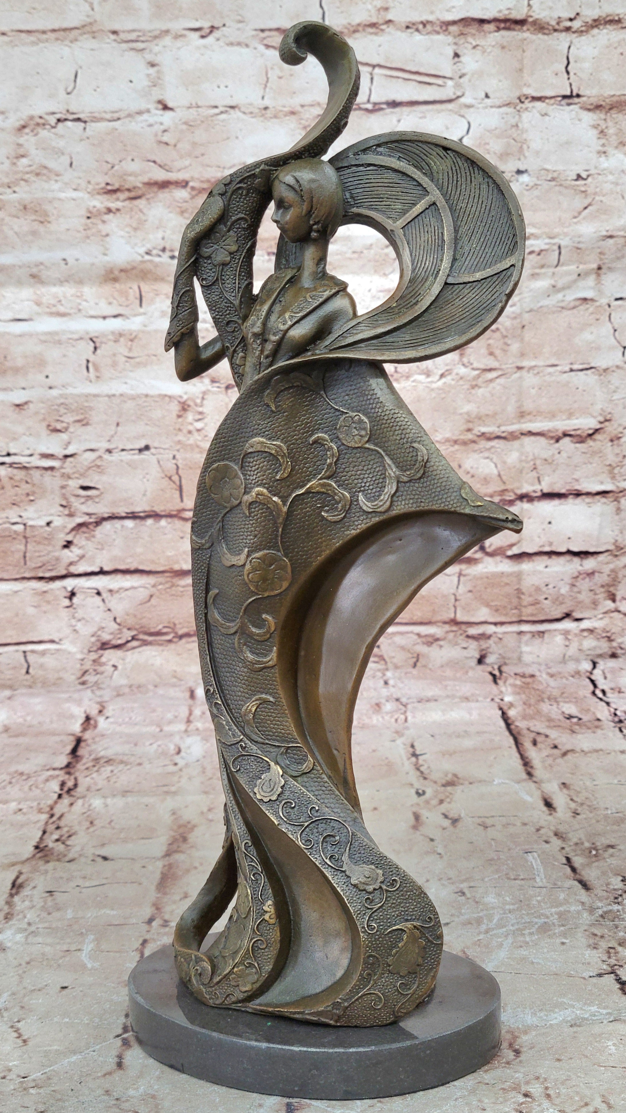 Designer Bronze a 1920 Style Art Nouveau Classy Proper Lady Sculpture Decor Sale
