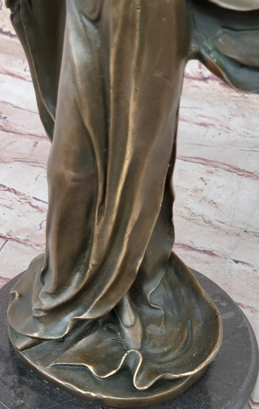 Handcrafted Collectible By Lost Wax Method Beautiful Maiden Bronze Sculpture