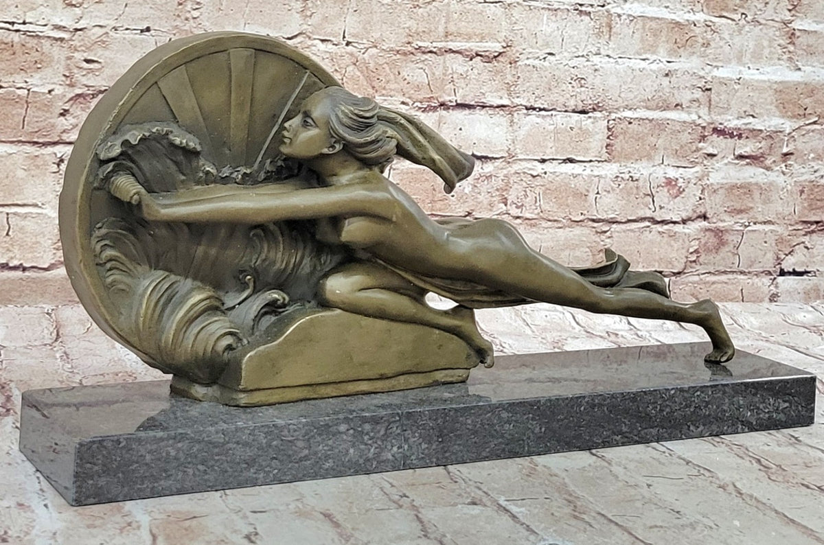 Signed A.GENNARELLI, Bronze Nude Girl Sculpture Statue Classic Hot Cast Artwork