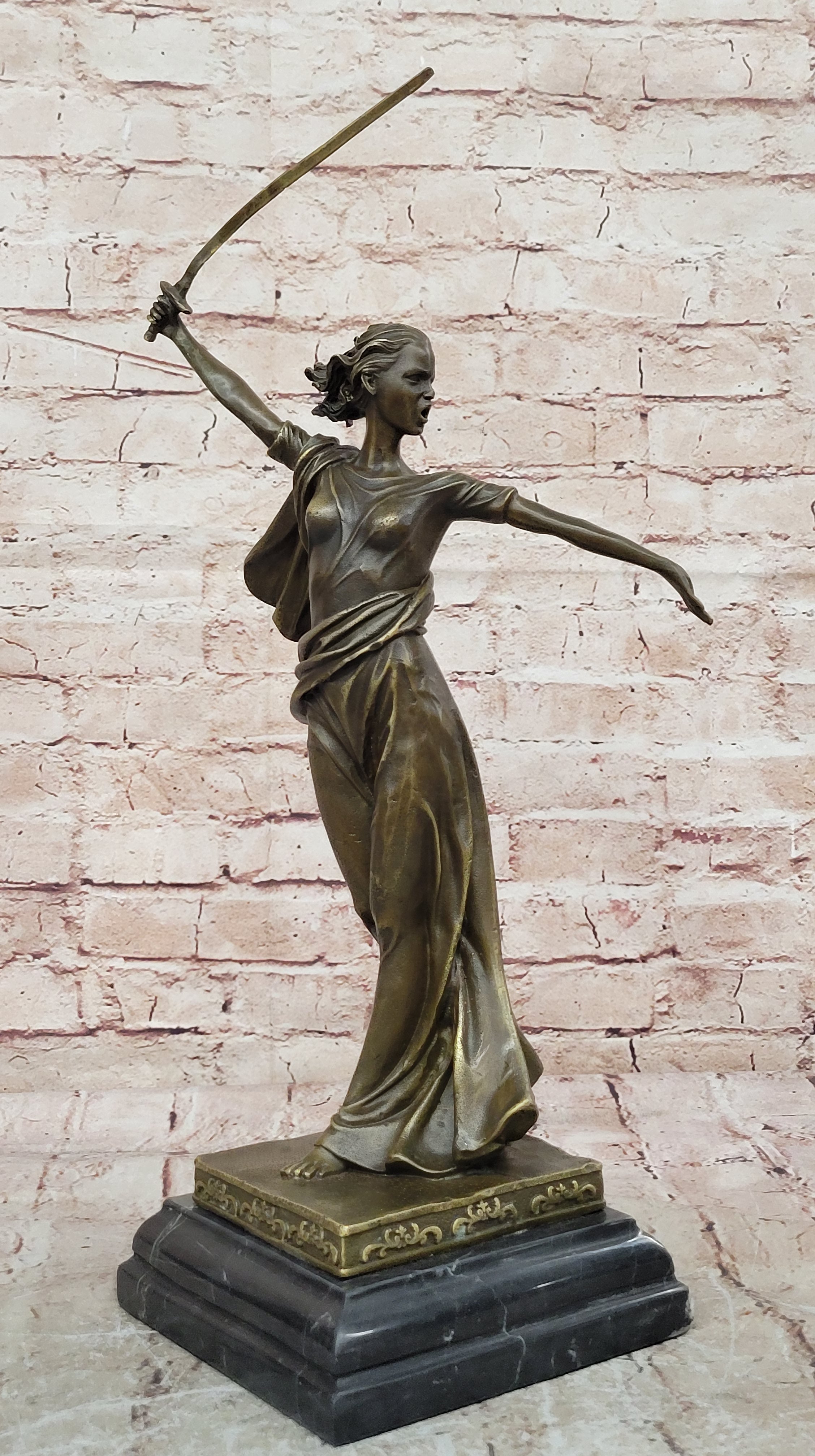 Athena Sensual Woman Grecian Goddess Classical Bronze Marble Statue Artwork Gift