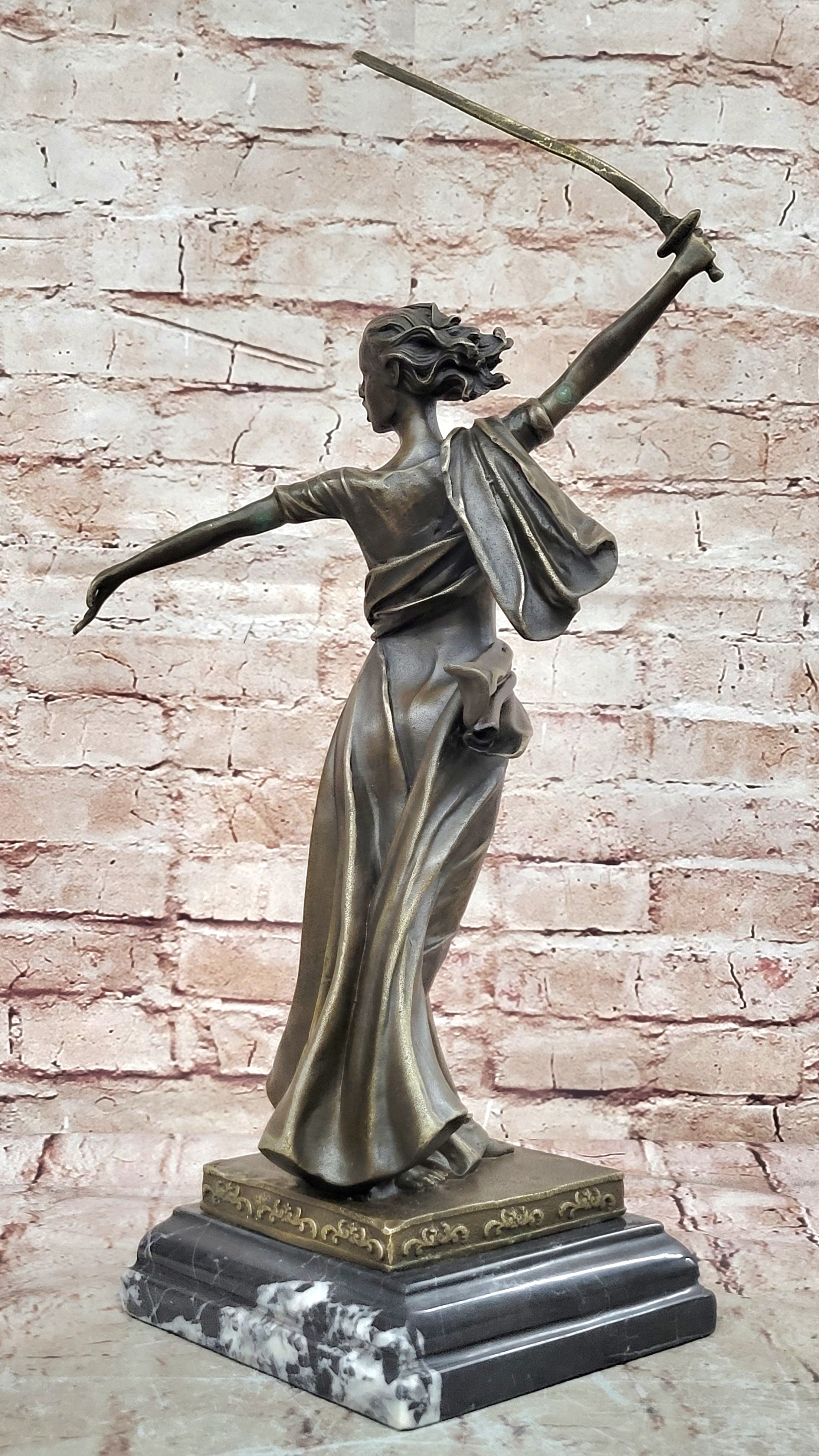 Athena Sensual Woman Grecian Goddess Classical Bronze Marble Statue Artwork Gift