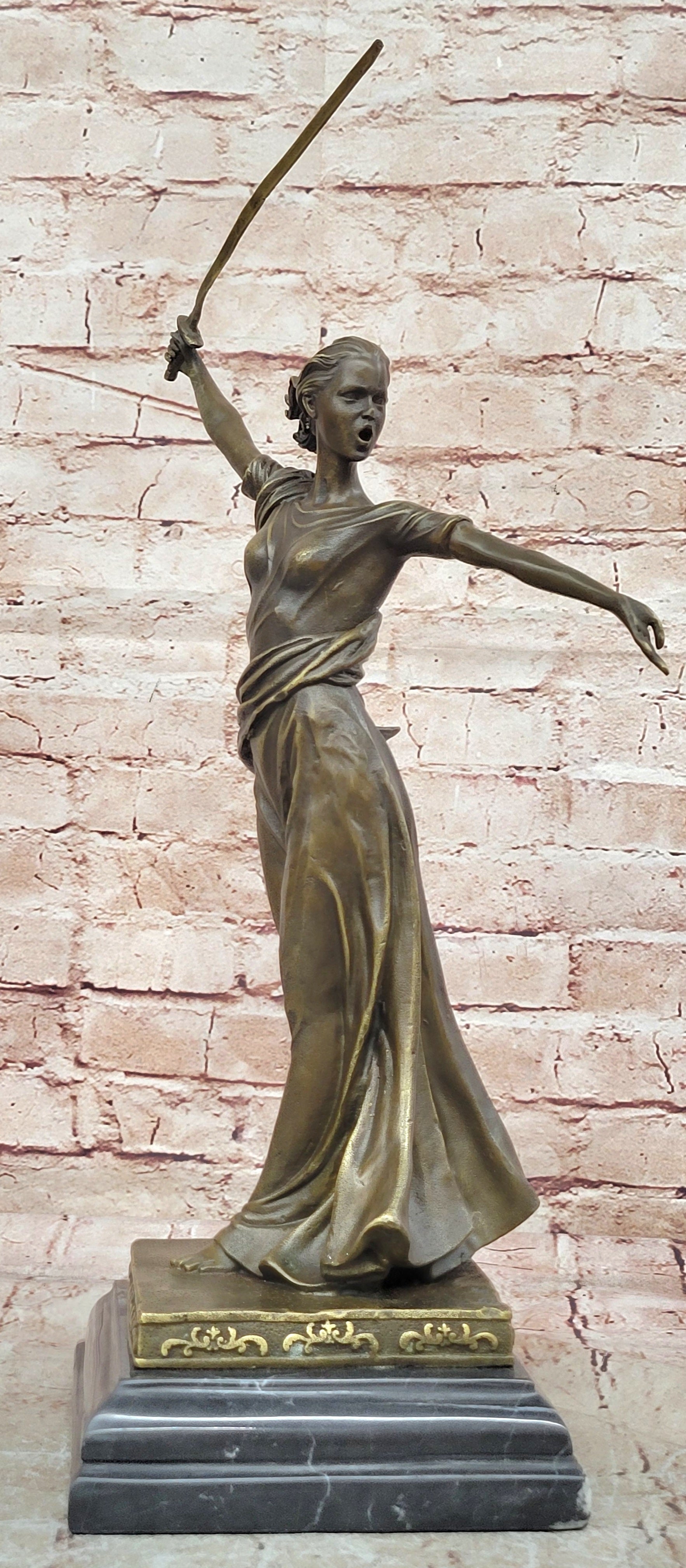 Athena Sensual Woman Grecian Goddess Classical Bronze Marble Statue Artwork Gift