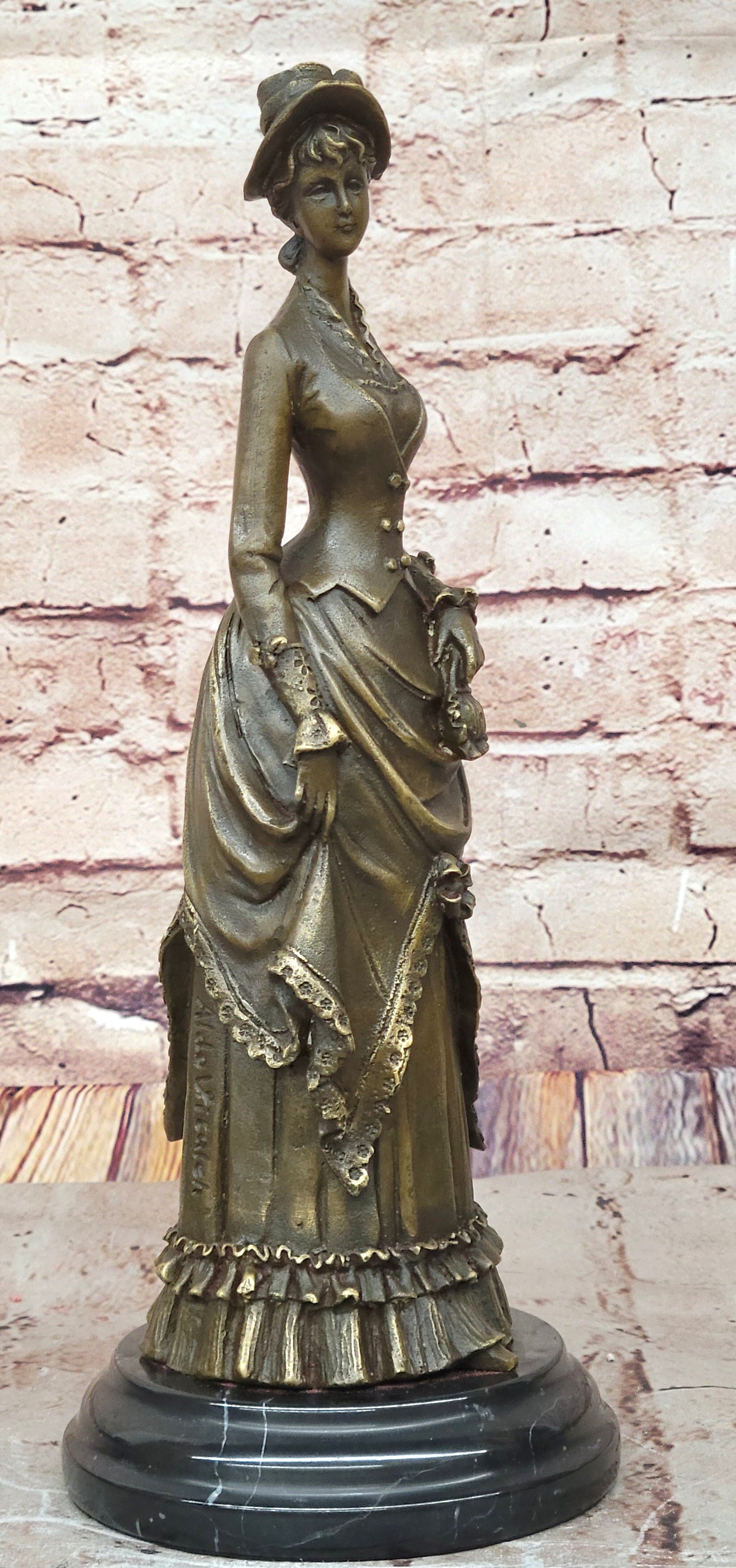 Handcrafted Art Nouveau Victorian Style Designer Bronze Home Office Decor