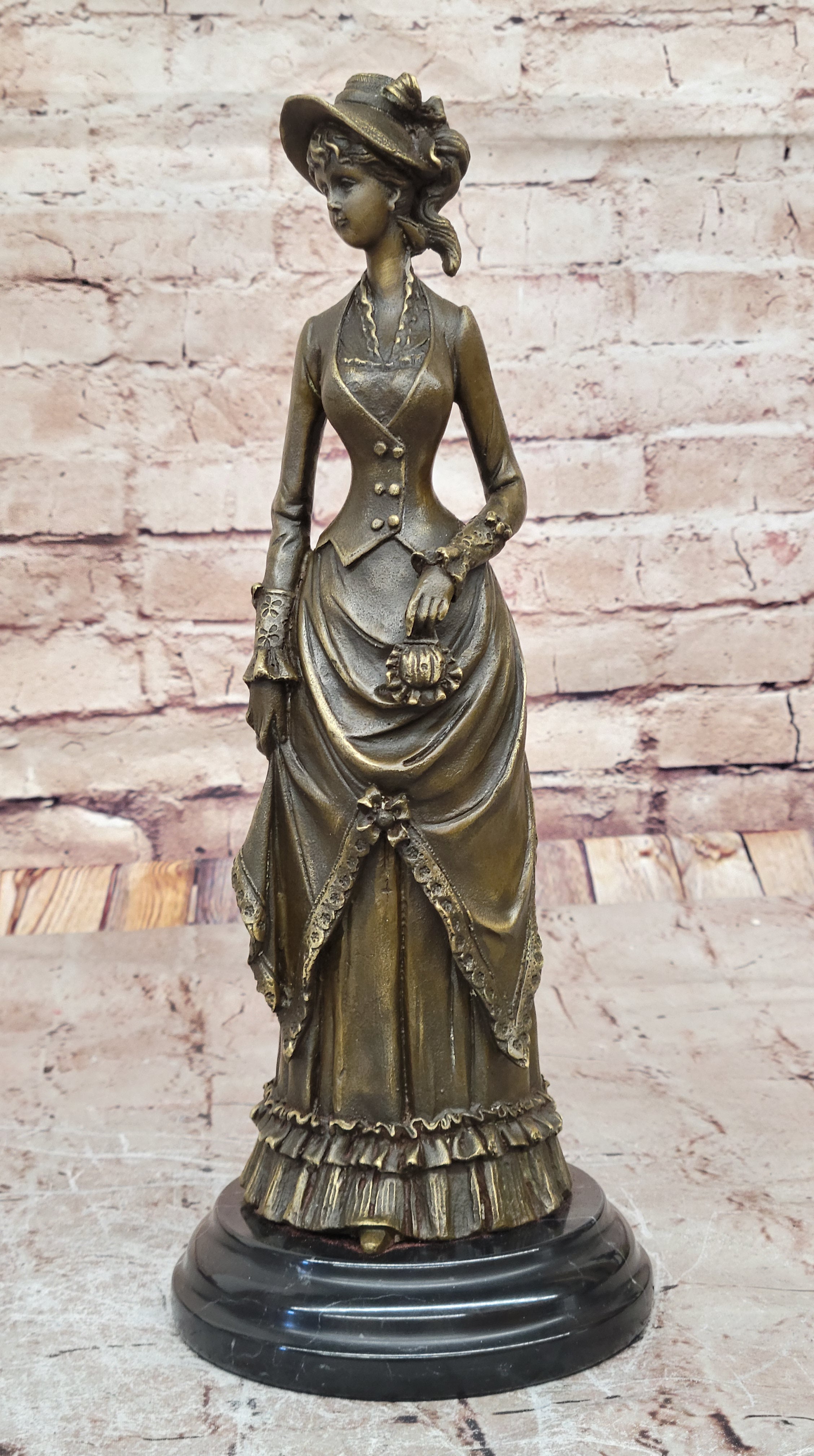 Handcrafted Art Nouveau Victorian Style Designer Bronze Home Office Decor